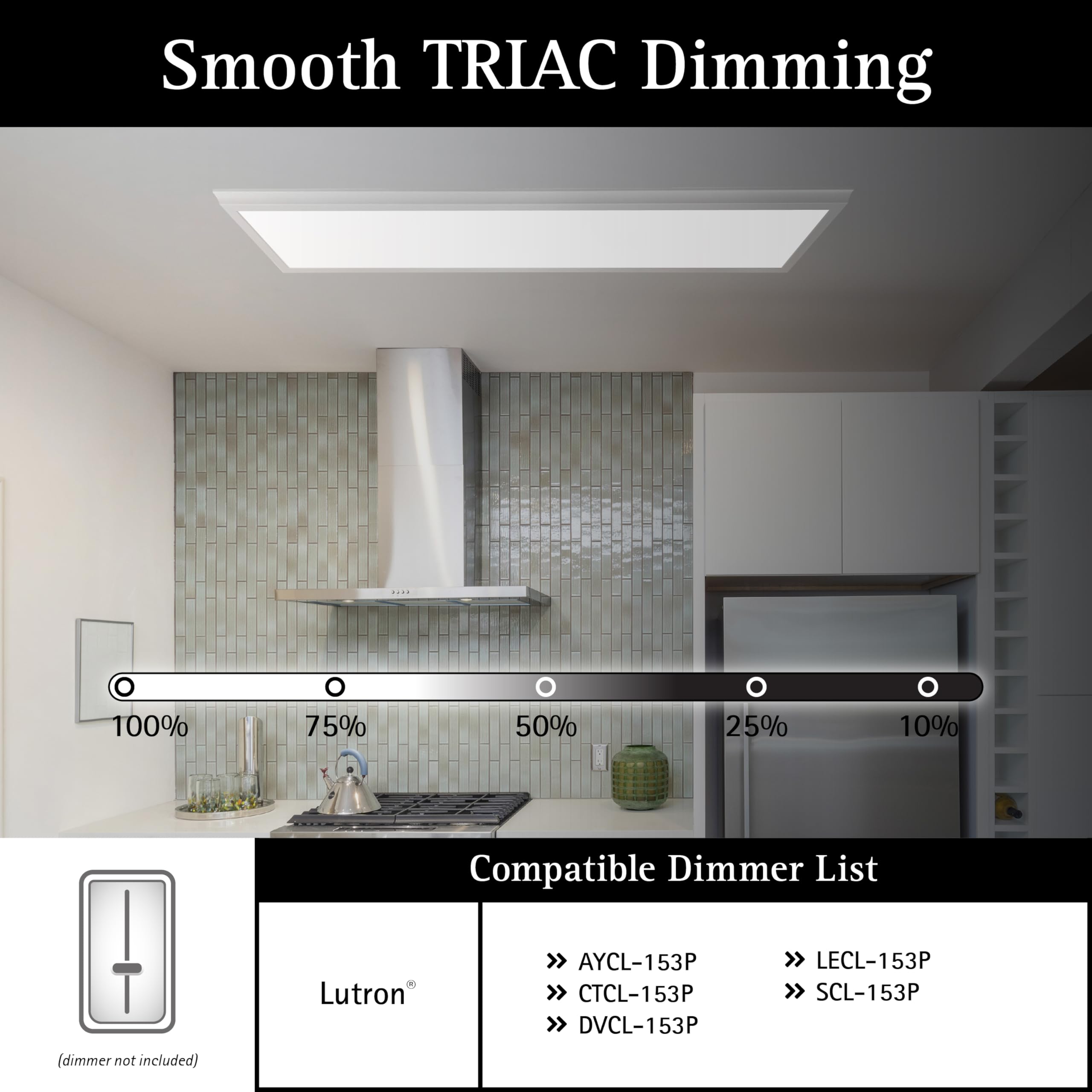 Ultralux LED Light Panel - CCT Switchable, TRIAC Dimmable, 1x4 ft, Matte White, Model UL-IFP-12-48-40W-276