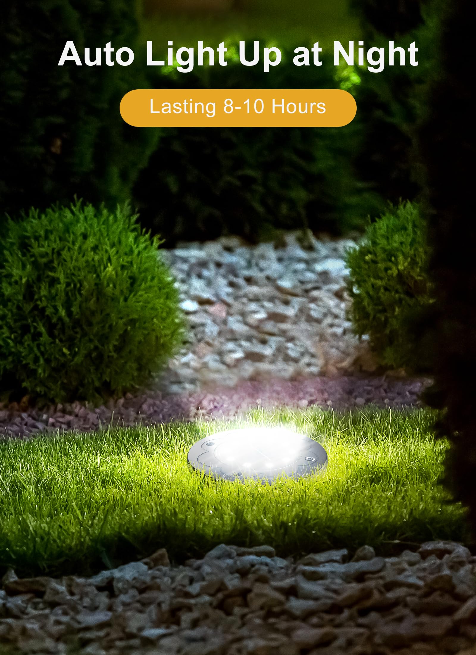 Brightown Solar Lights Outdoor Waterproof, 16 Packs Led In-Ground Lights Outdoor Solar Lights For Yard Patio Garden Lawn Deck Ou