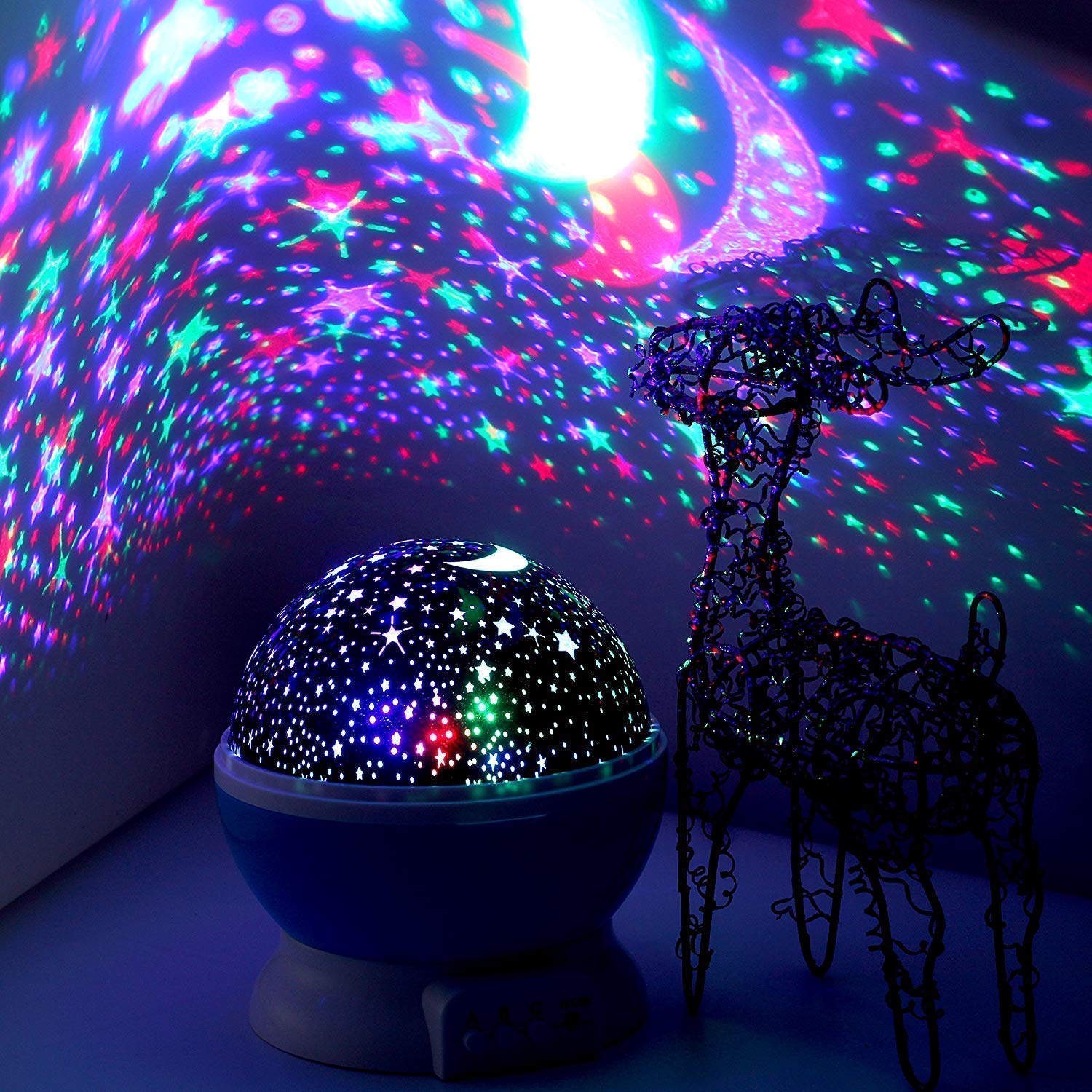 Ronest Romantic Sky Star Master Night Projector Lamp with USB 9 Colour 4 LED Rotation Baby Sleep Lighting USB Lamp Led Projectio