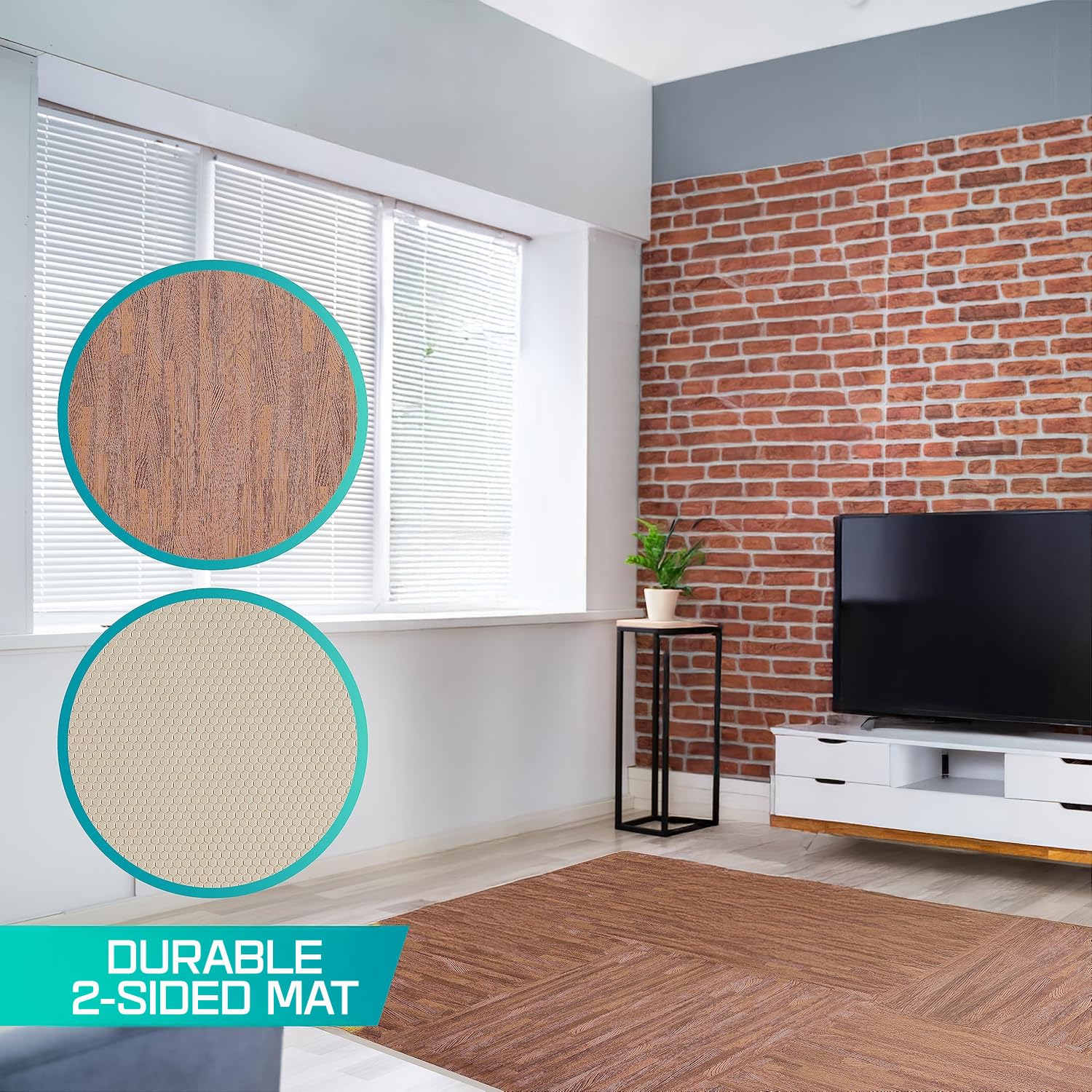 Yes4All EVA Interlocking Mats, Puzzle Floor Tiles, Foam Floor Padding with Border for Furniture, Home Space, Living Room, Garage