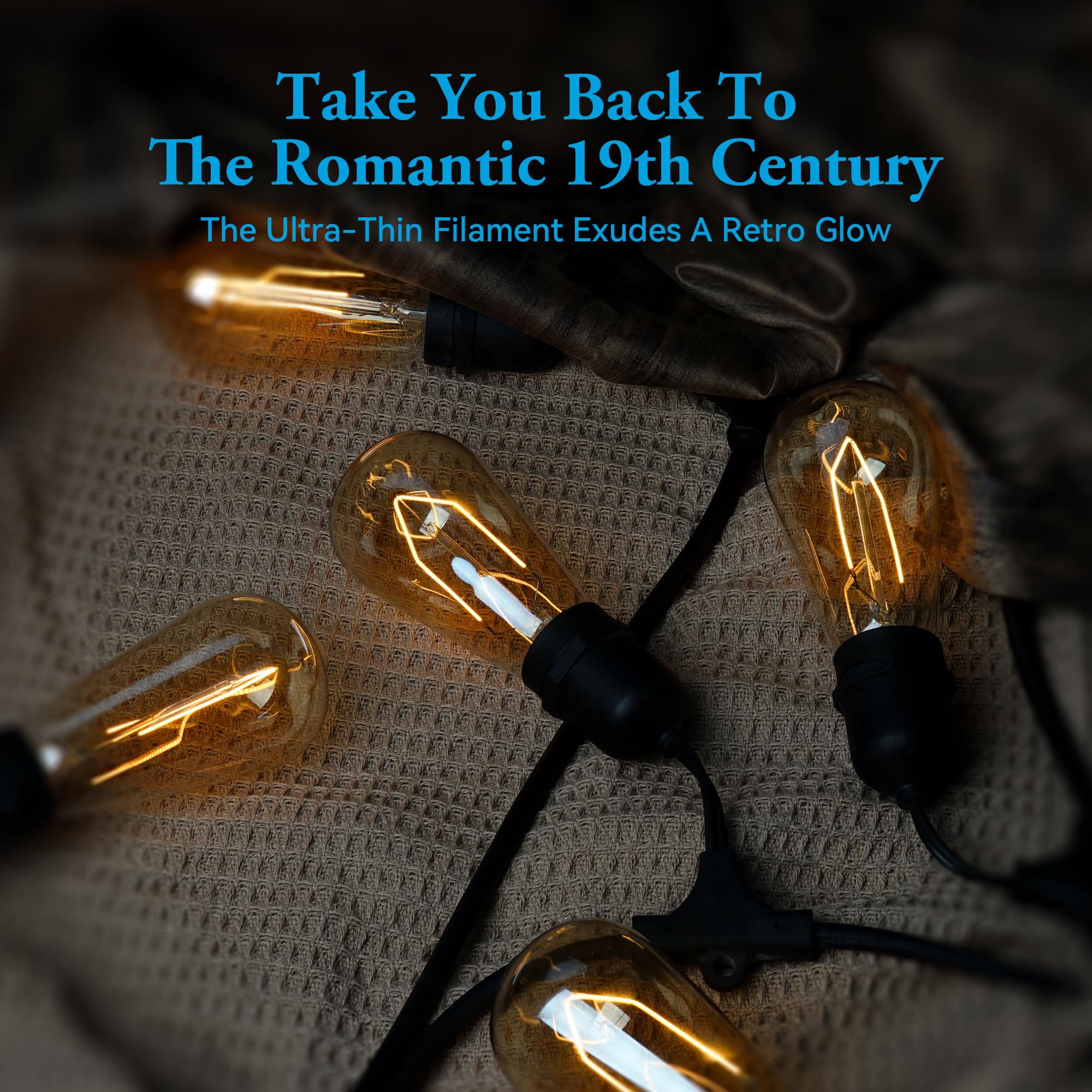 Led Edison Bulb Equal 25W Vintage Amber Light Bulbs 2000K Soft Yellow Light Led Bulbs, Super-Thin Spiral Filament Incandescent W