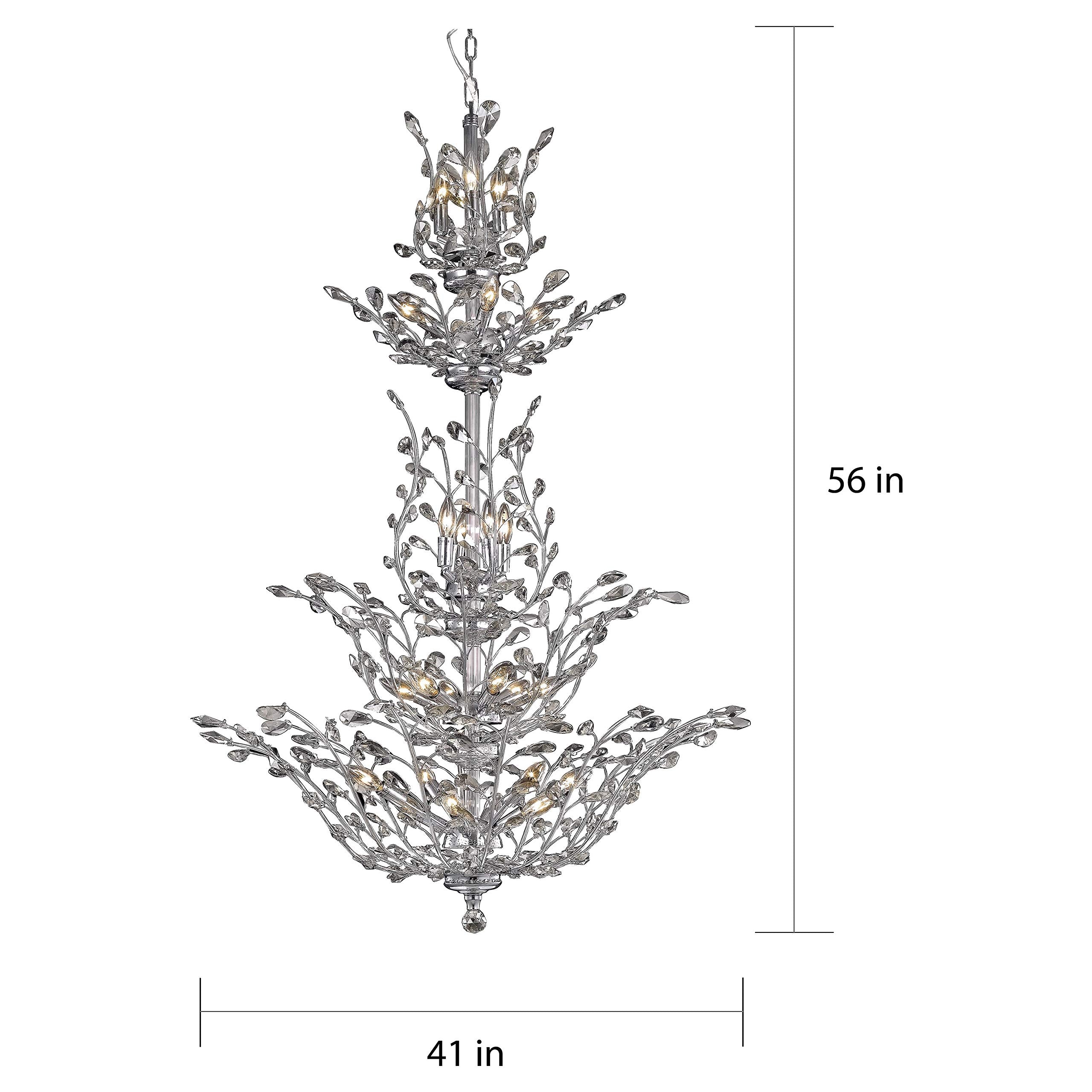 Elegant Lighting Orchid - Twenty-Five Light Chandelier-Royal Cut Crystal Type-Dark Bronze Finish