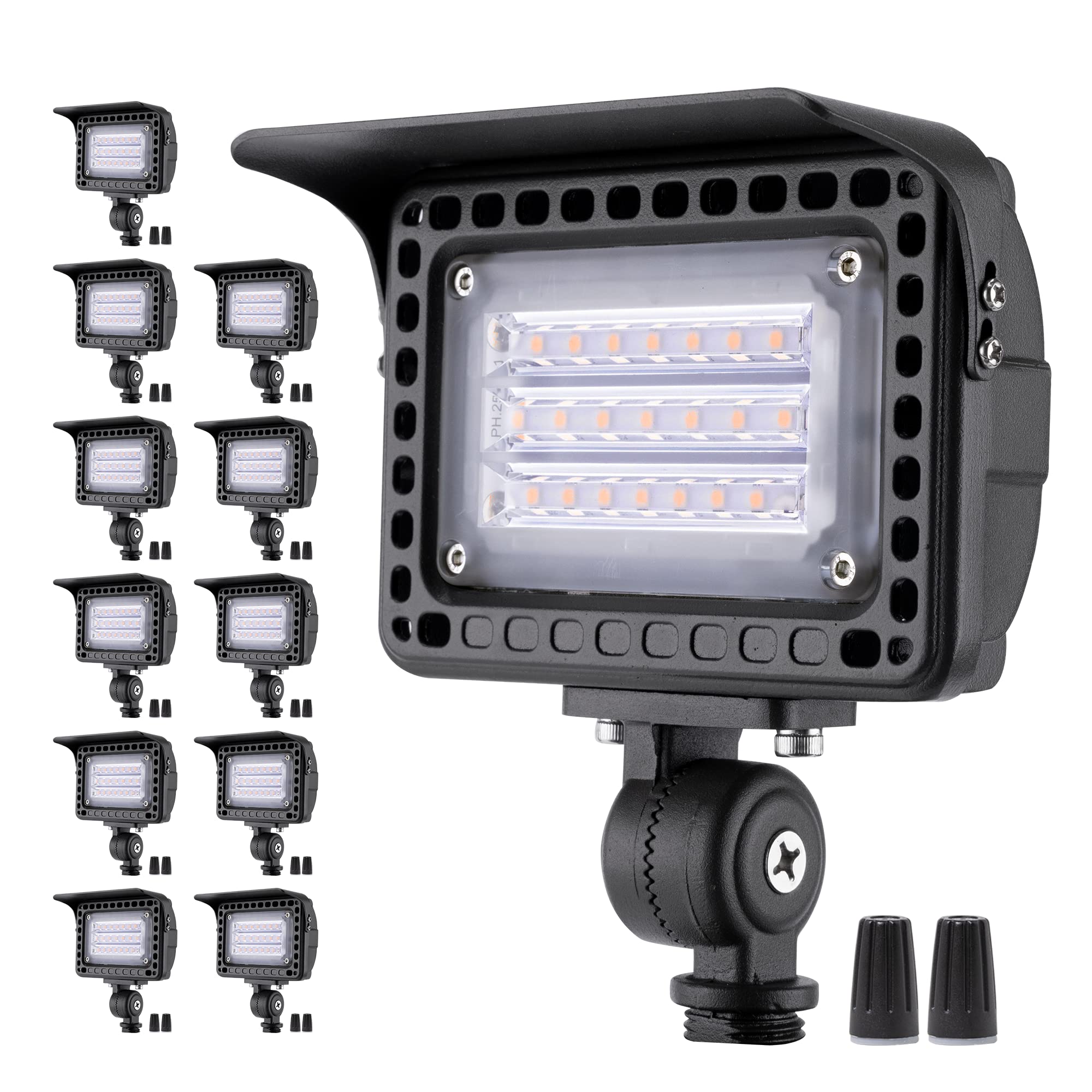 Gardenreet LED Wall Wash Lights - Low Voltage Landscape Flood Light, Brightness & Warm White Daylight White Adjustable, 12V Outd