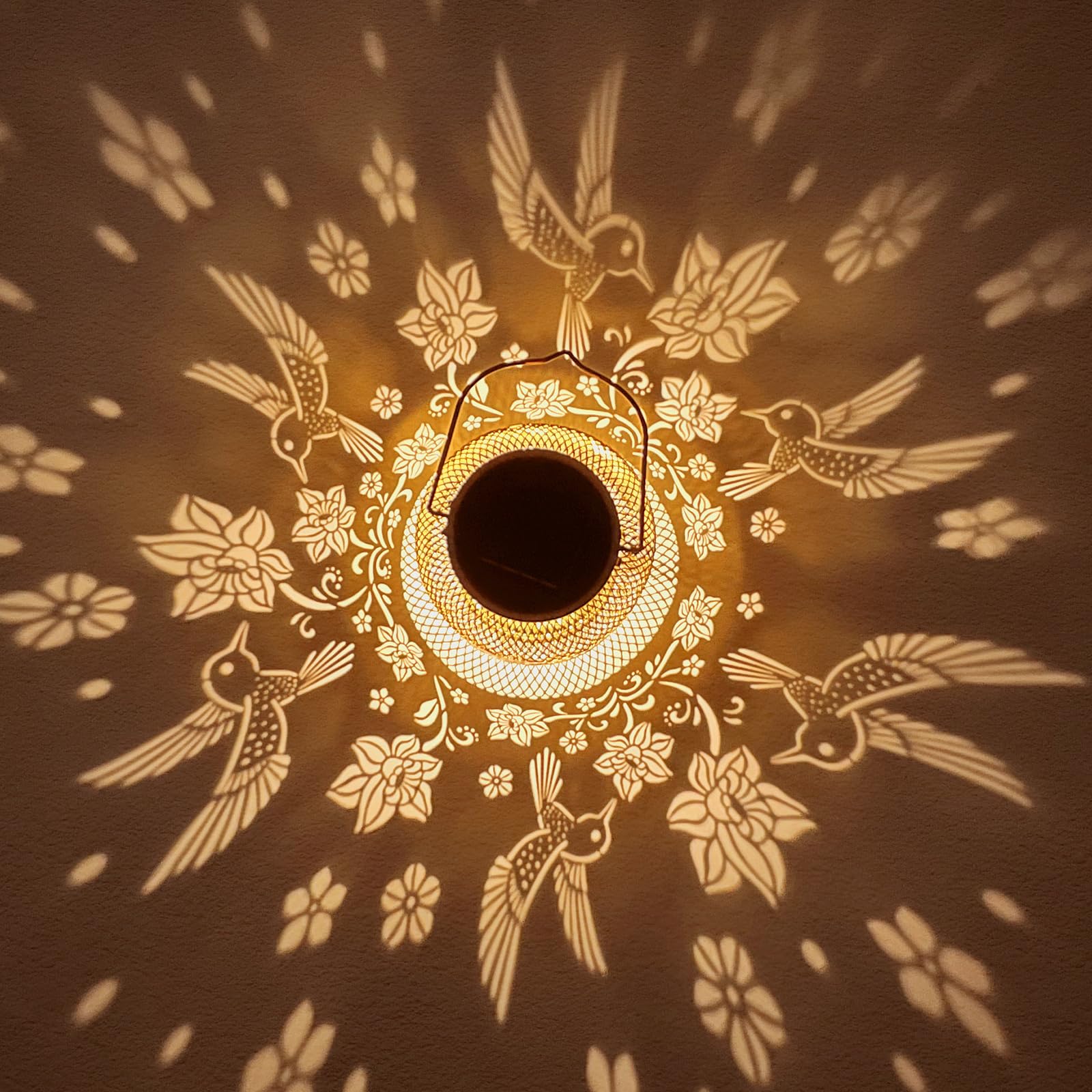 Aitenisen Hummingbird Solar Lanterns - Waterproof Metal Garden Decor For Yard & Patio