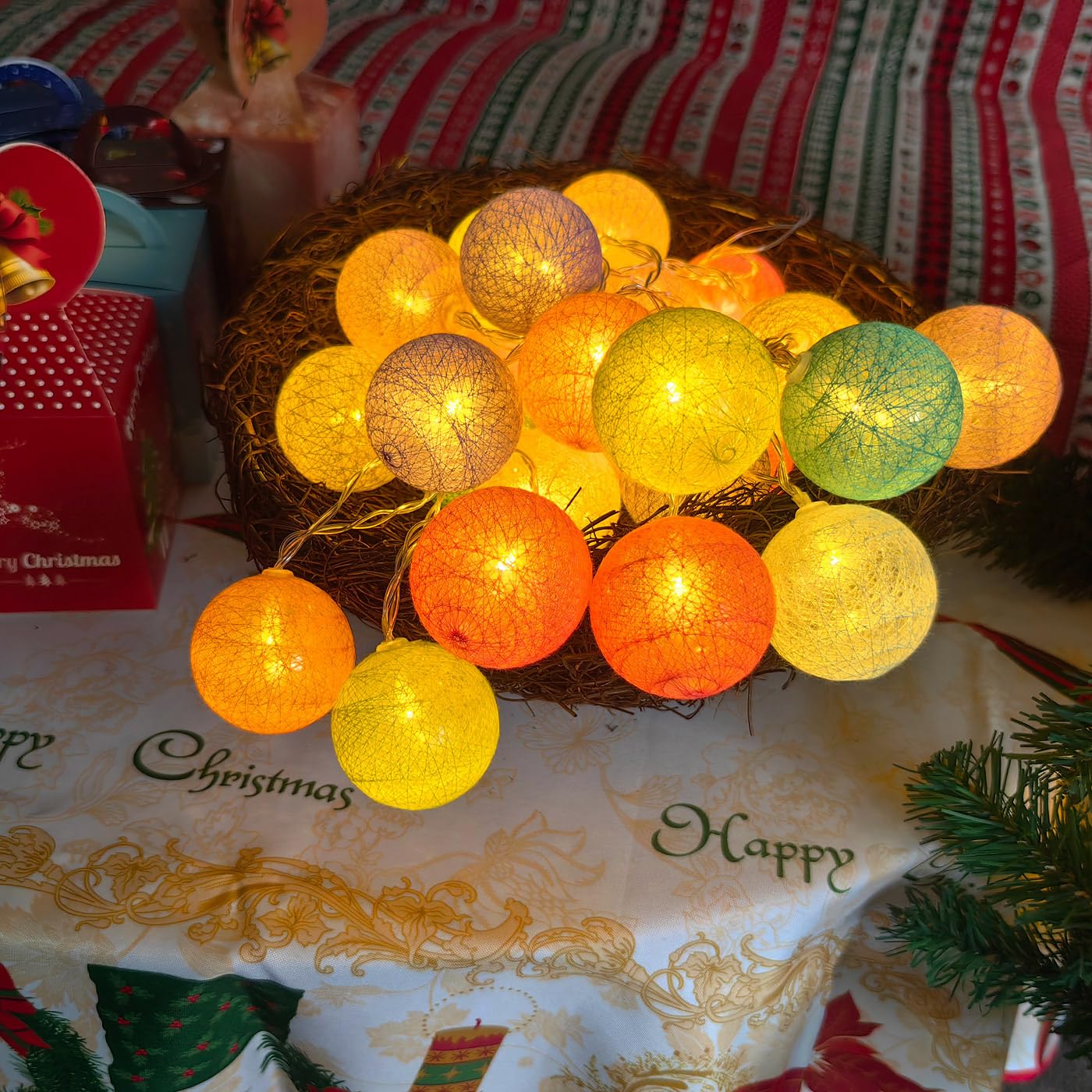 Gardeningwill LED String Fairy Lights, 30 Mixed Color Balls, 3M/10Ft, Battery Operated, Model CBL-MC, Plastic