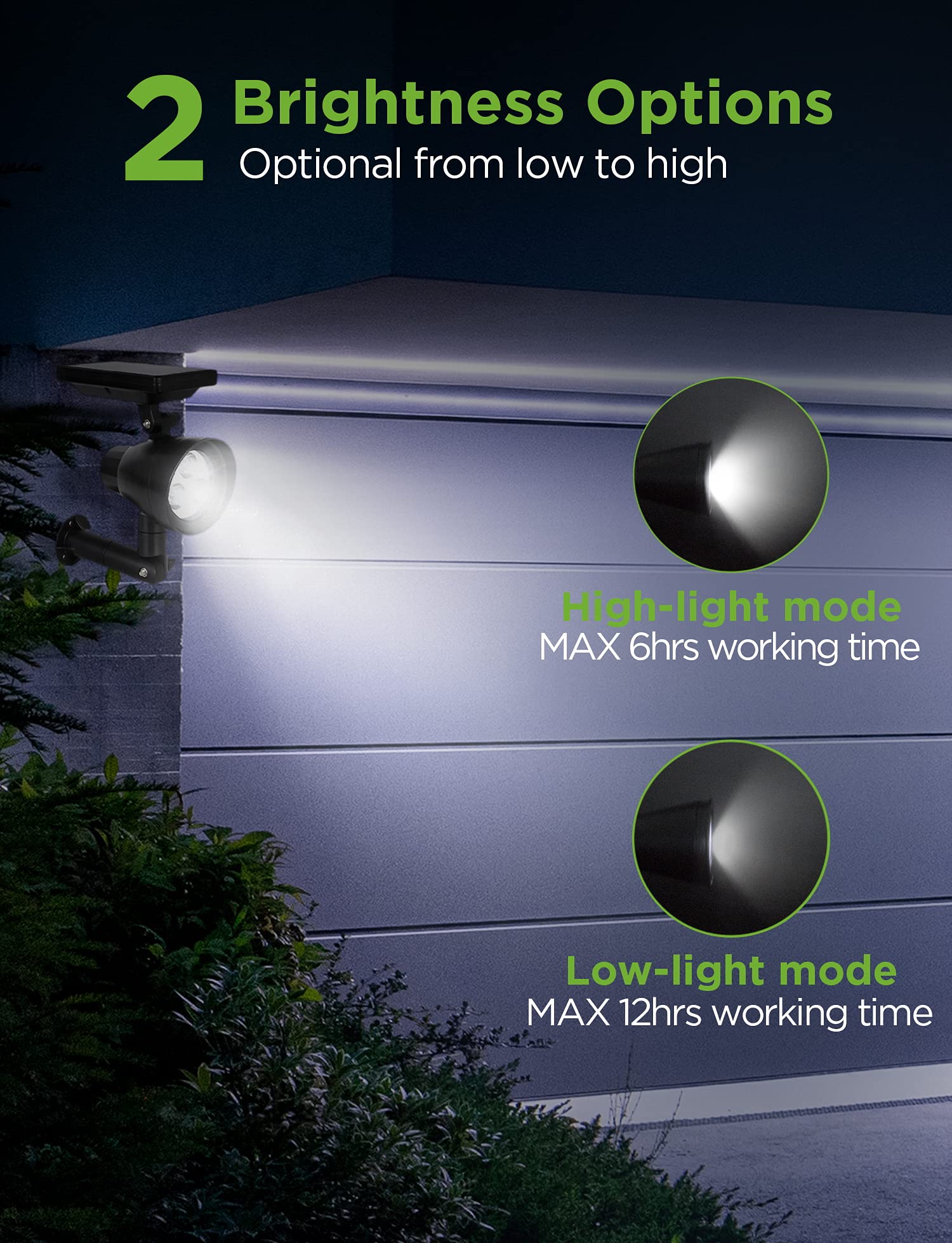 InnoGear Solar Spot Lights, Waterproof Landscape Lighting, Adjustable, 6.30×3.07×15.28 inch, Black, Model SL031Q, Pack of 4