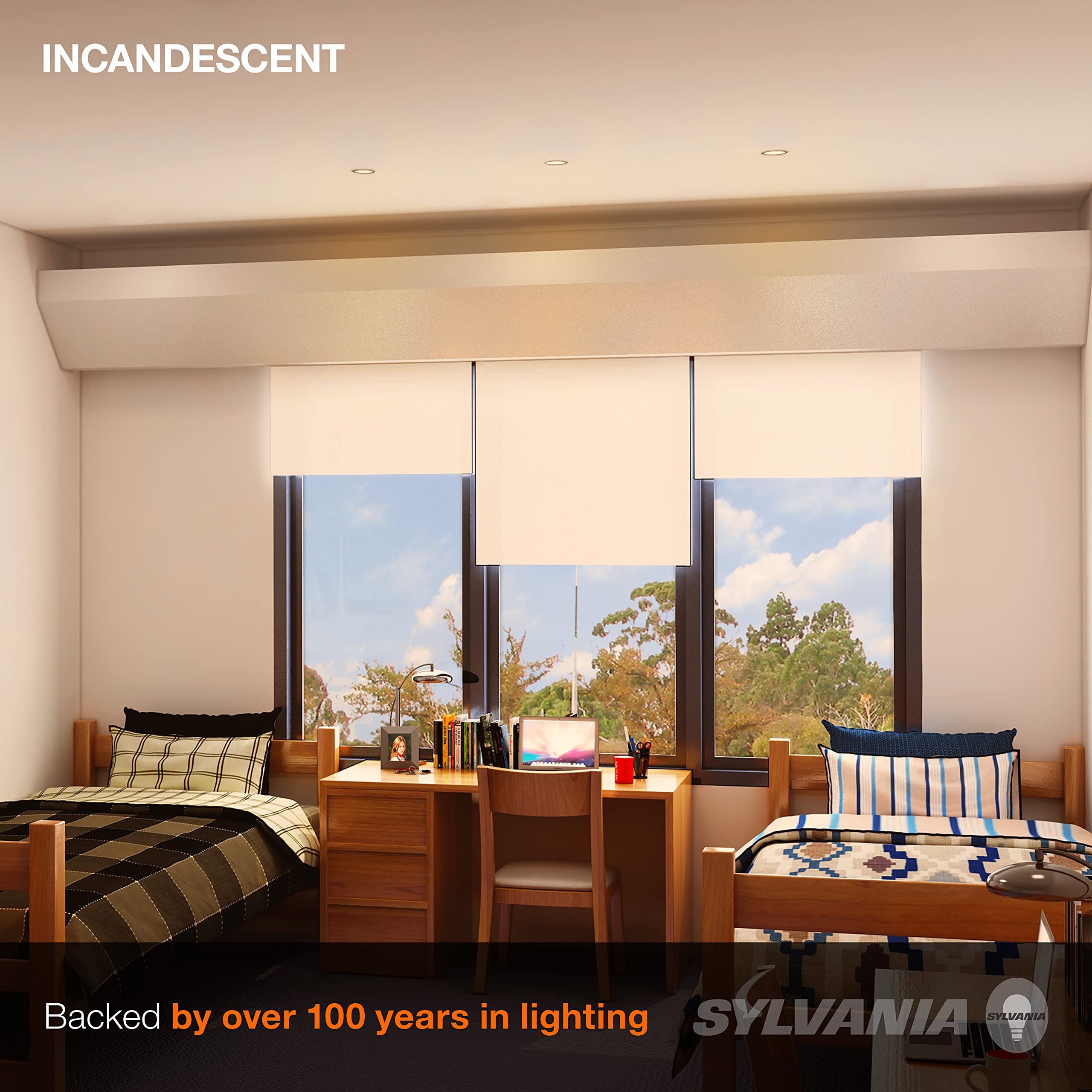LEDVANCE Sylvania Incandescent R20 Flood Light Bulbs, 45W, 230 Lumens, Warm White, 6 Count, Model 15676