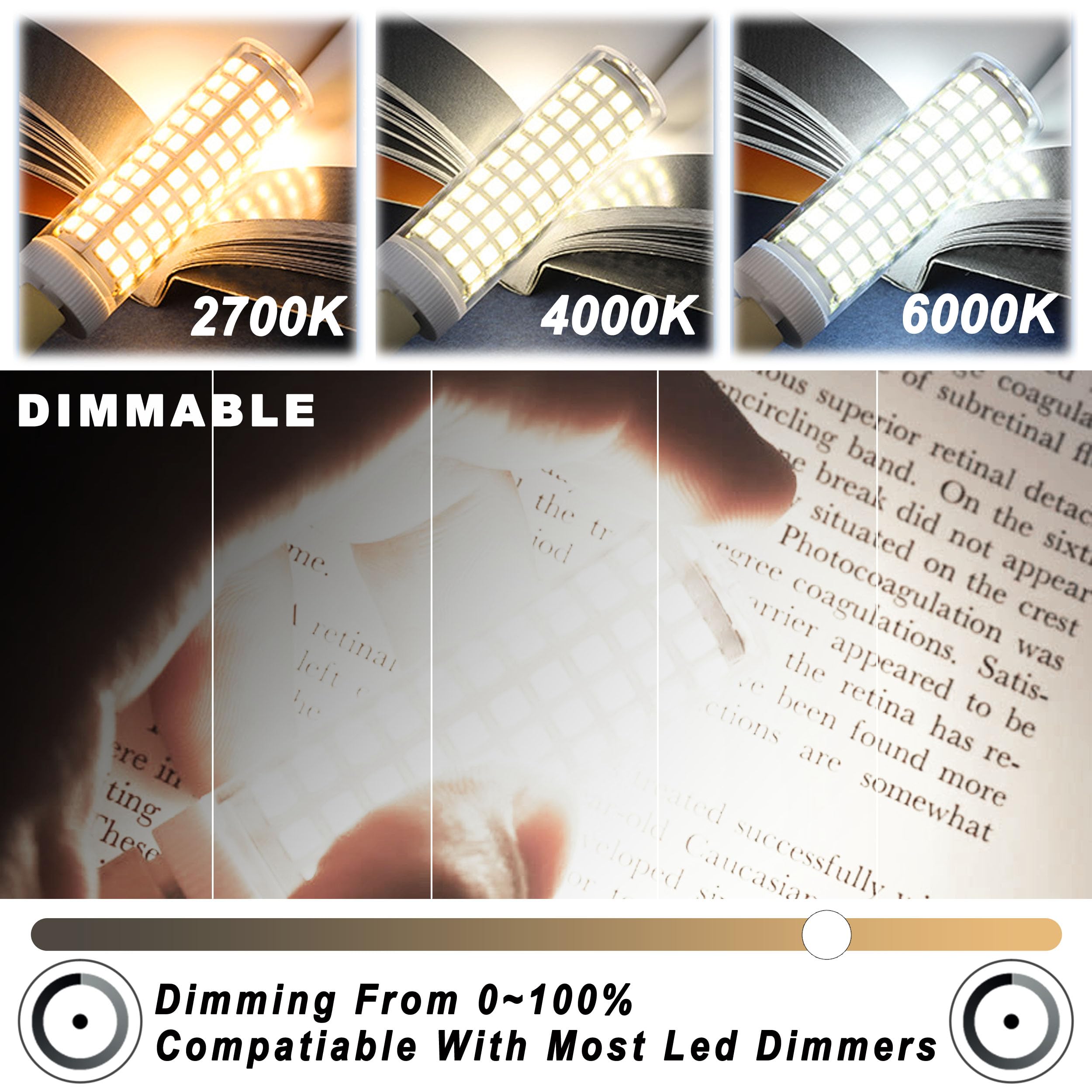 ALIDE E12 Dimmable LED Candelabra Bulbs, 100W (5 Pack), 6000K Daylight White, 1000 Lumen, Model ALDE138D6