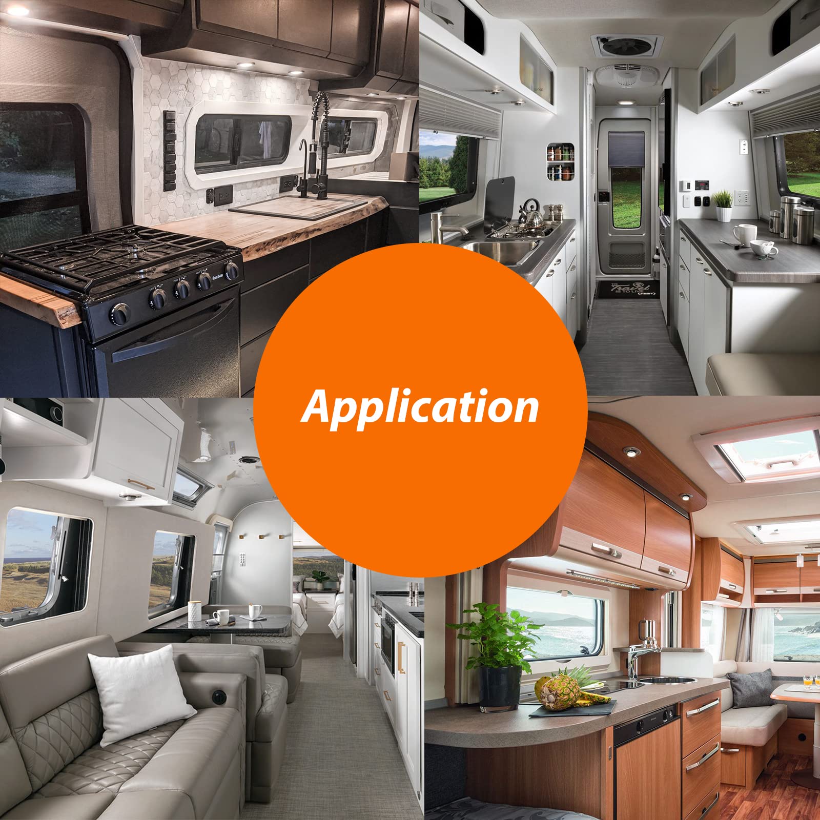 Dream Lighting 12V Light Fixtures With Switch 2W Led Recessed Swivel Spot Cabinet Down Light 4000K Bright White Lighting 4Inch