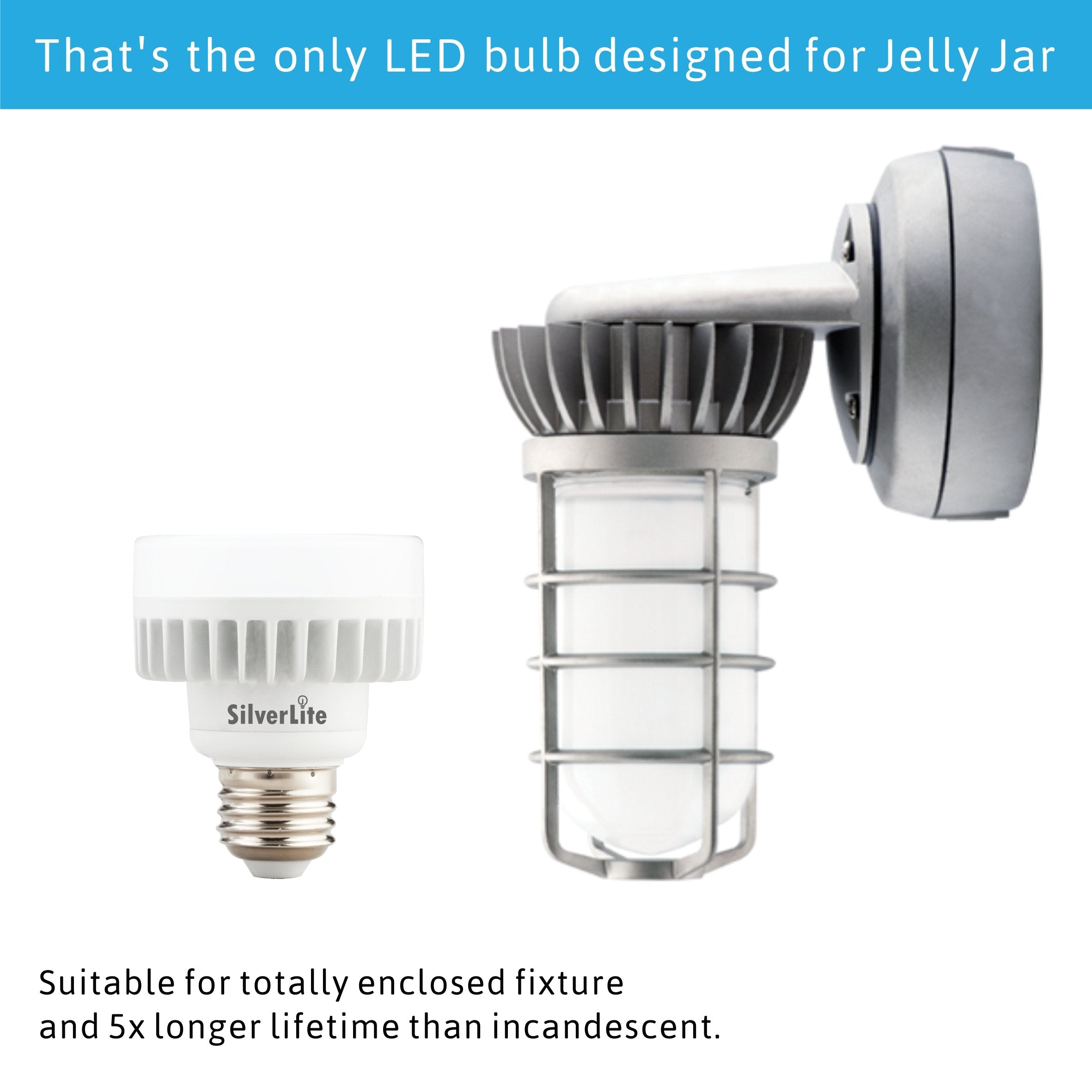 Silverlite Legental 10W LED Mini Puck Bulb, Soft White 2700K, E26 Base, 1000LM, 50,000hrs Life, Indoor/Outdoor,