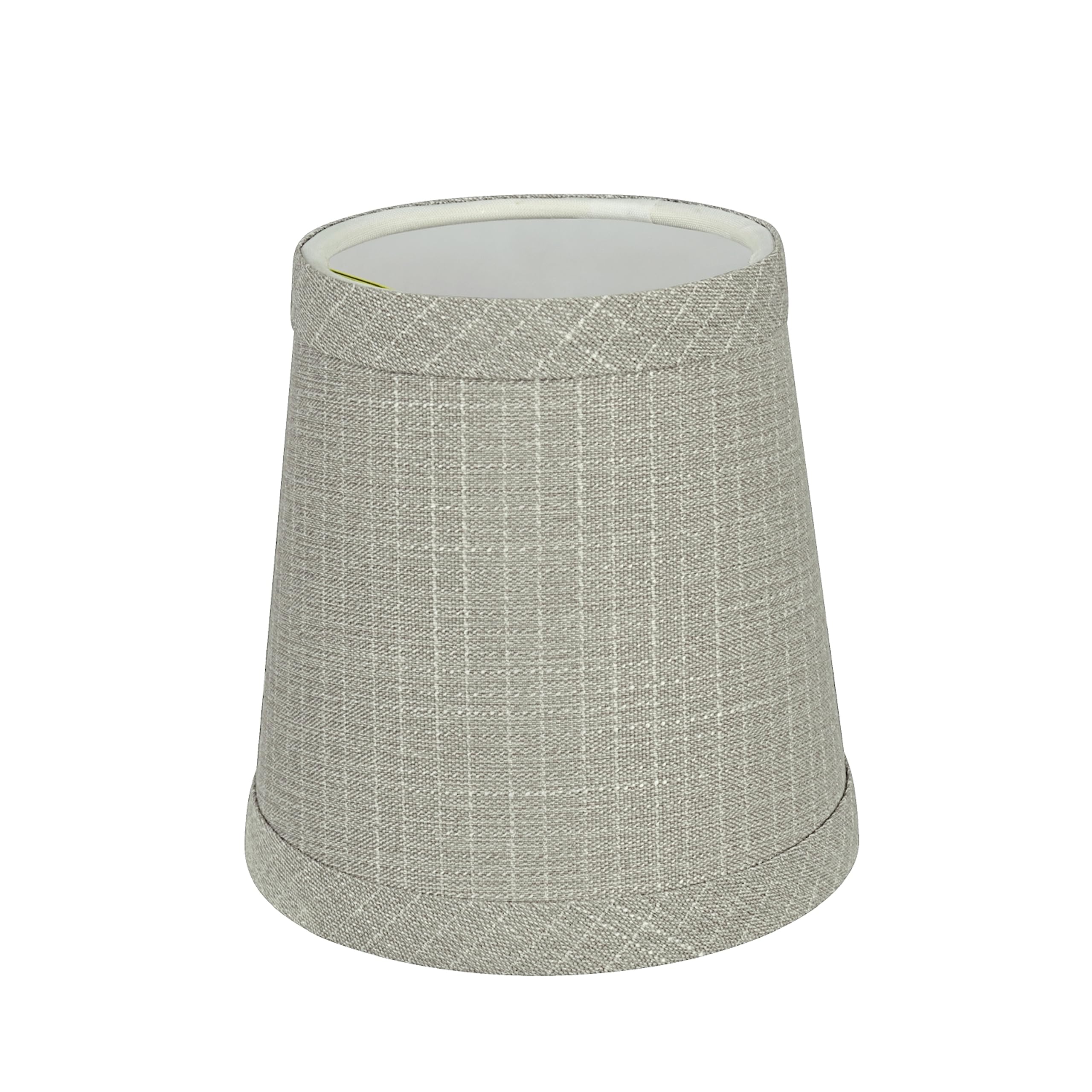 Aspen Creative 32721-2A Small Hardback Empire Shape Chandelier Clip-On Lamp Shade Set (2 Pack), Transitional Design In Grey, 4&quot; Bottom Width (3&quot; X 4&quot; X 4&quot;)
