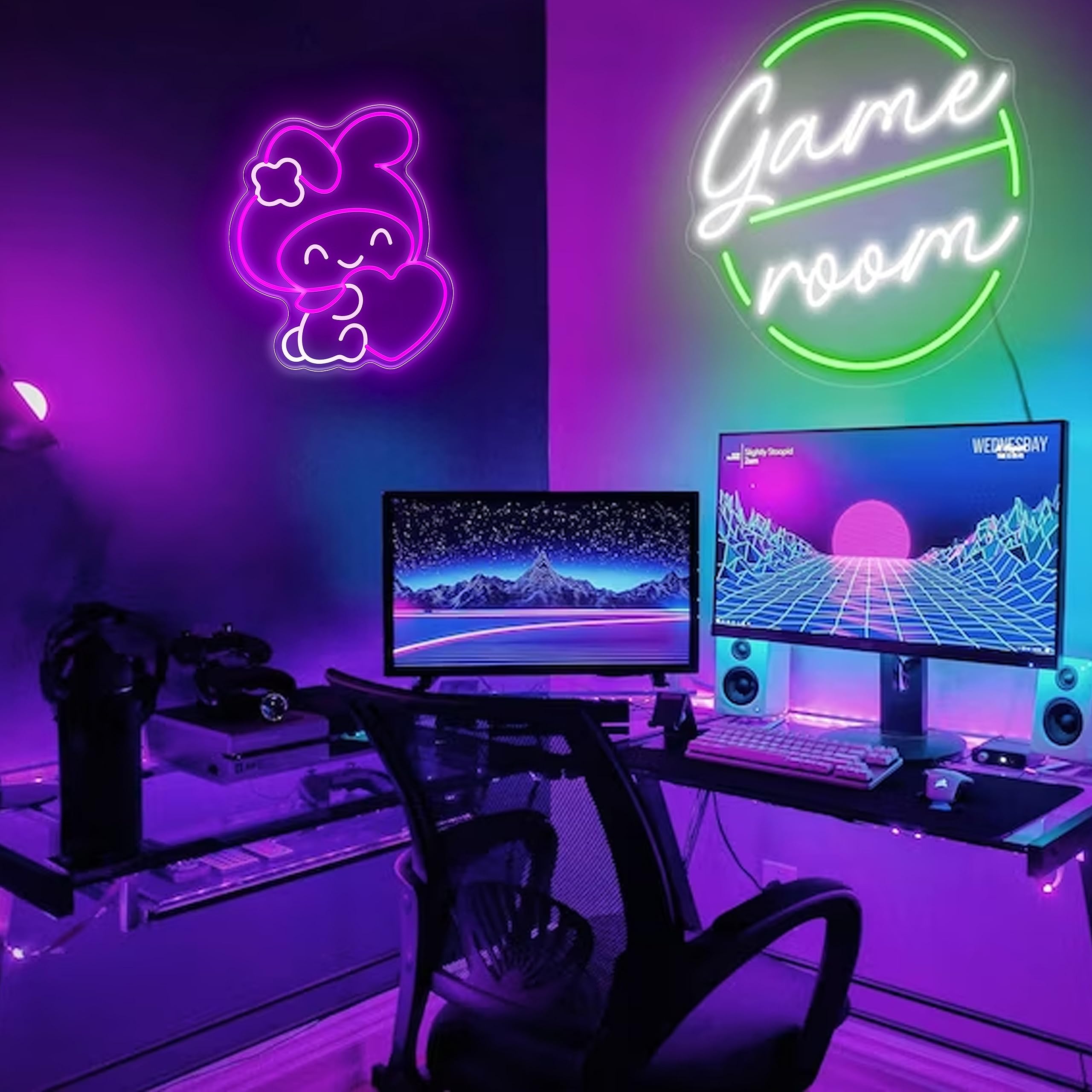 JOSEBRU Melody Neon Sign - Anime Wall Decor Light, 11.65inx13.78in, White/Red/Yellow, Ideal for Bedroom/Game Room/Kids Decor