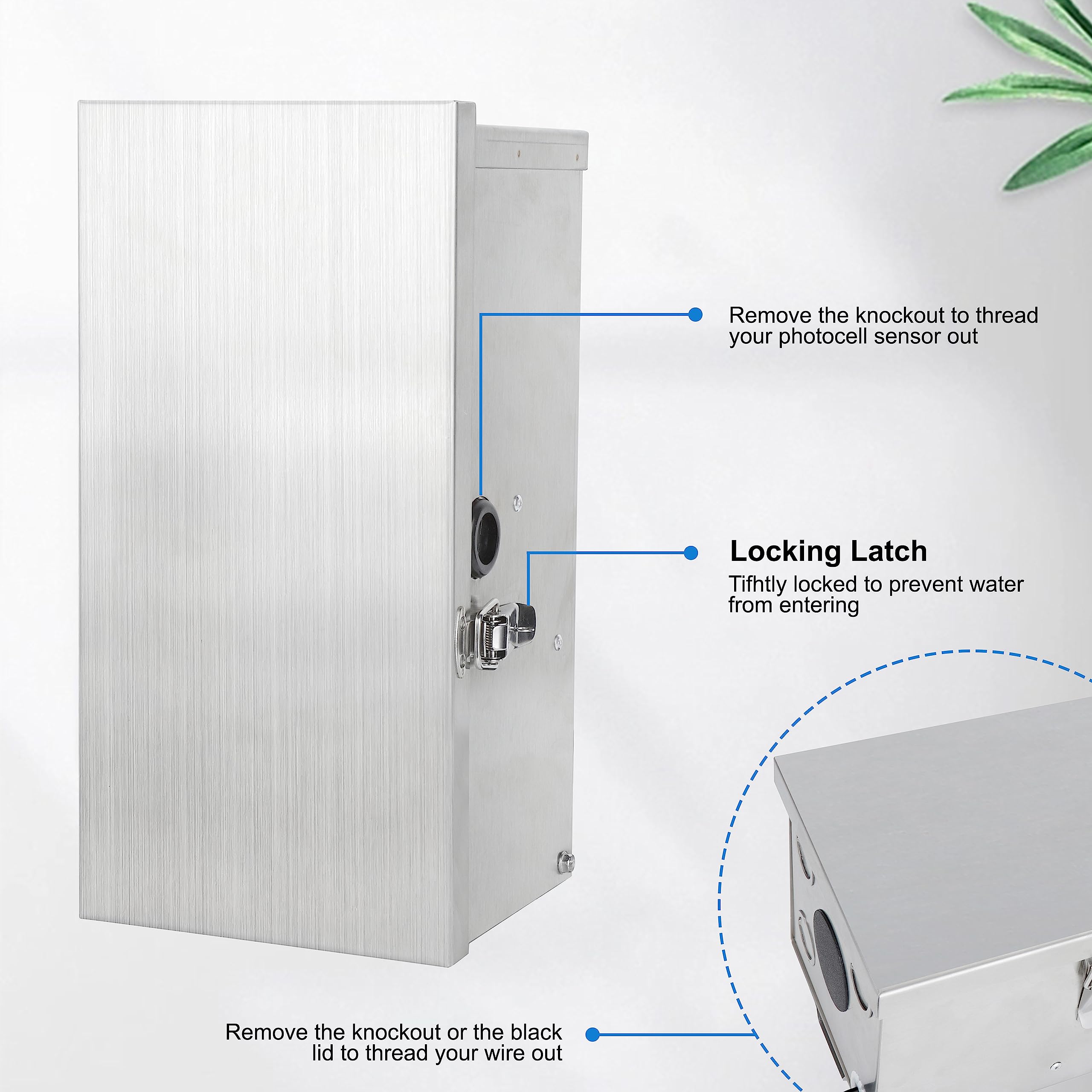 Brilliantool 200W Multi-Tap Low Voltage Transformer, Stainless Steel Guard, Landscape Lighting Transformer For Garden Lights, Sp