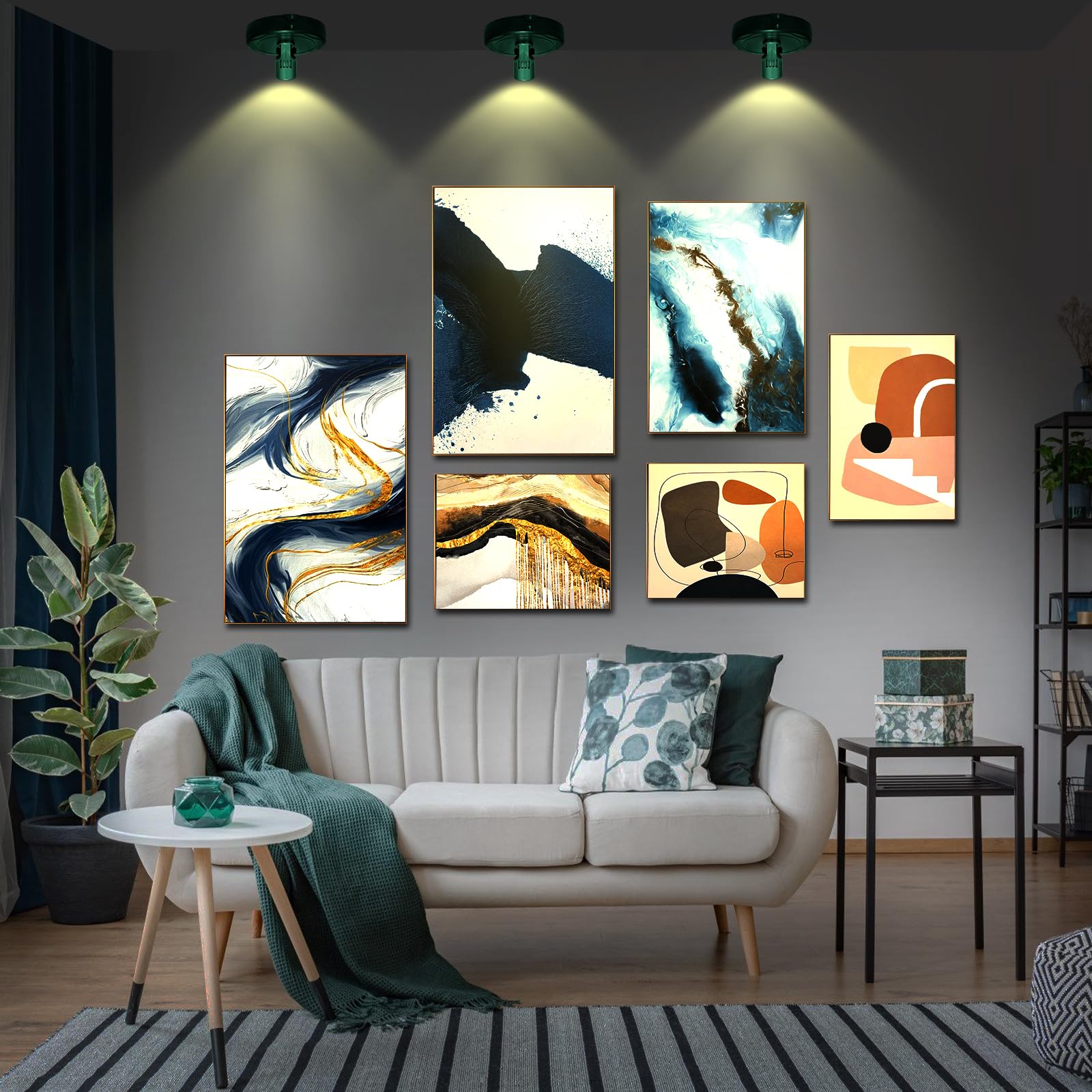 Led Spotlight Battery Powered, Wireless Picture Light, Accent Spot Light For Indoor Plant Tree, Display Puck Lights With Remote,