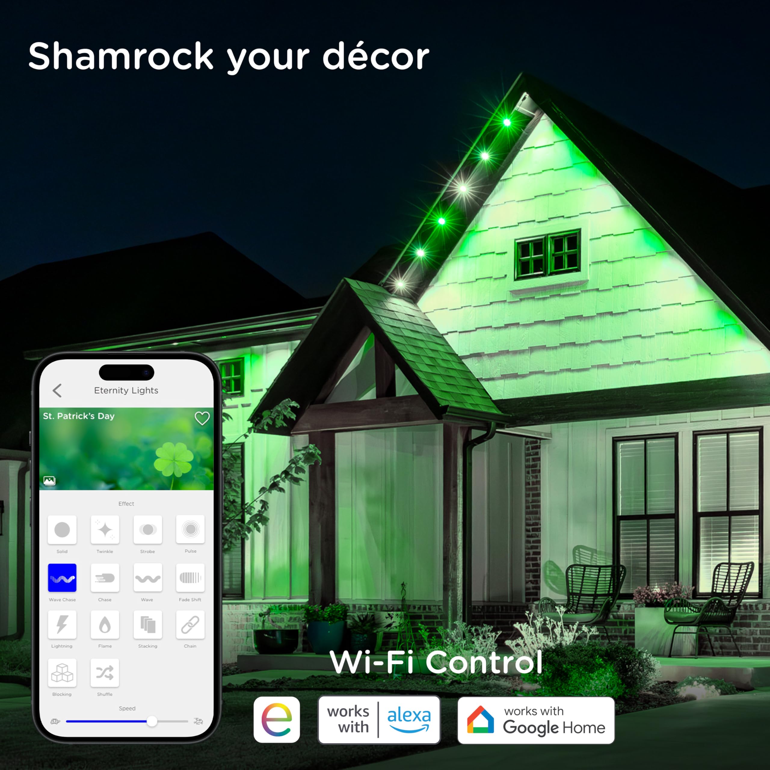 Enbrighten Vibe Eternity Permanent Outdoor Lights, 150Ft, 108 Rgbwic Leds, Smart Everyday Accent Lights, Ip67 Waterproof, Works