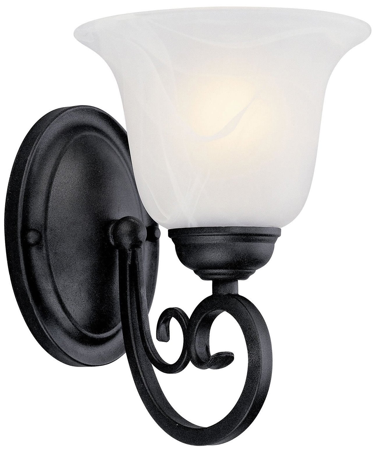 Hardware House Tuscany Bath/Wall Lighting Fixture, Glass, Black, Model 544858