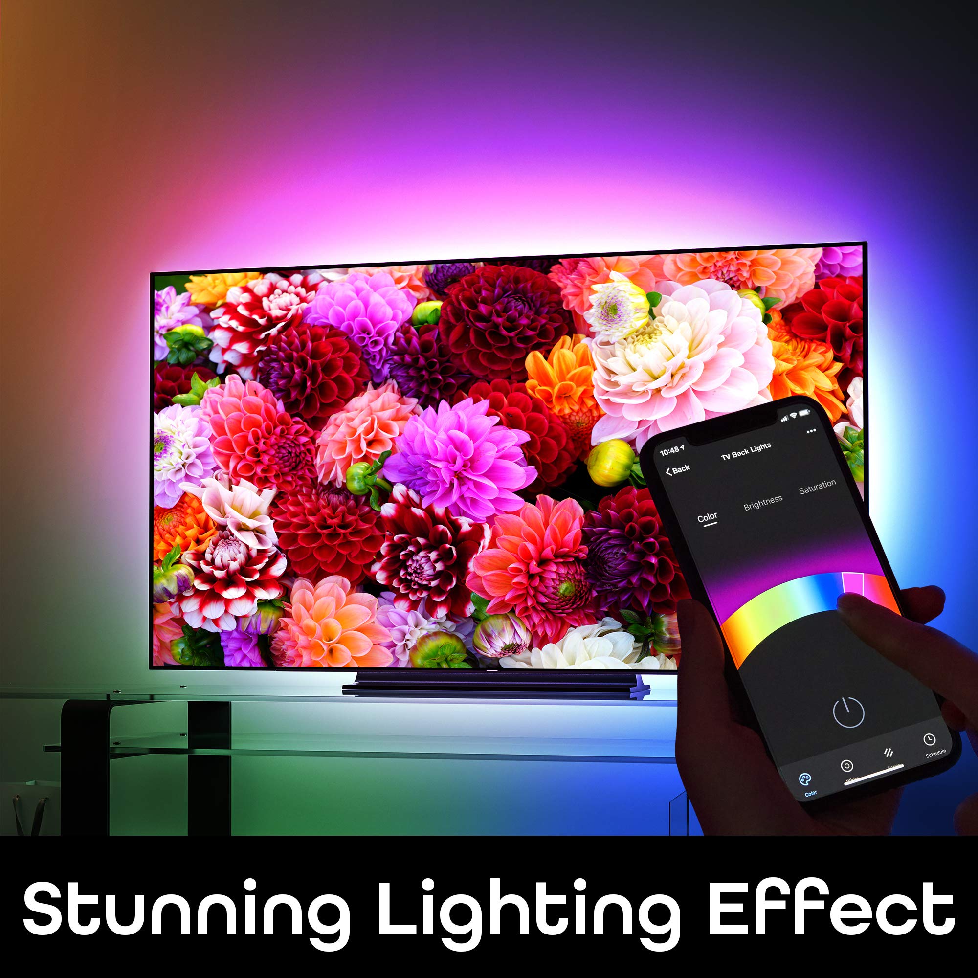 Geeni Smart LED Strip Lights, RGBWW Color Changing, 9.8FT, Weatherproof, Dimmable, Works with Alexa & Google Home, Model GN-EW005-999S