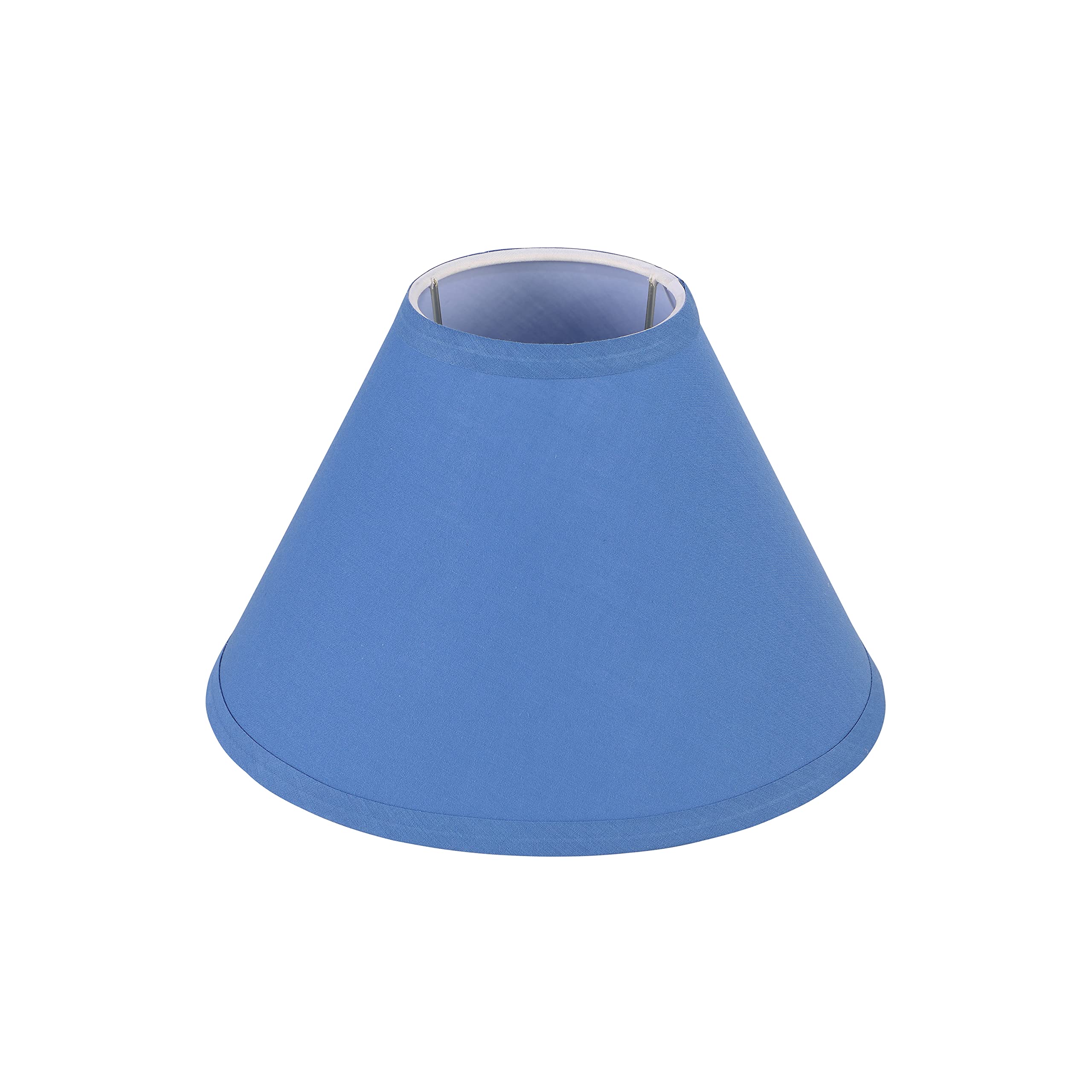 Aspen Creative 58763, Empire Uno Lamp Shade, Cornflower Blue, 4&quot; Top X 10&quot; Bottom X 7&quot; Slant Height, Slip Uno 33Mm