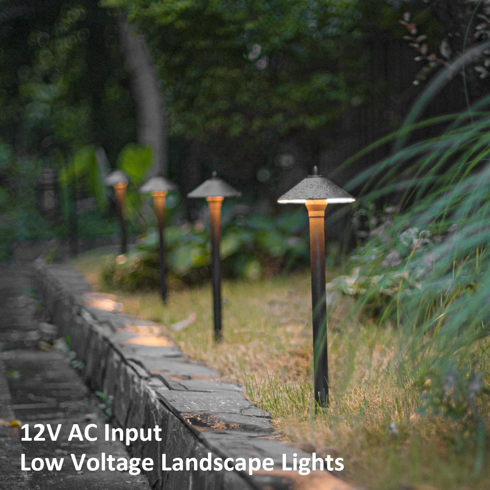 GOODSMANN Outdoor Pathway Lights 10W Halogen 25 Lumen 12V AC 8PK Bronze Model 9920-9103-08
