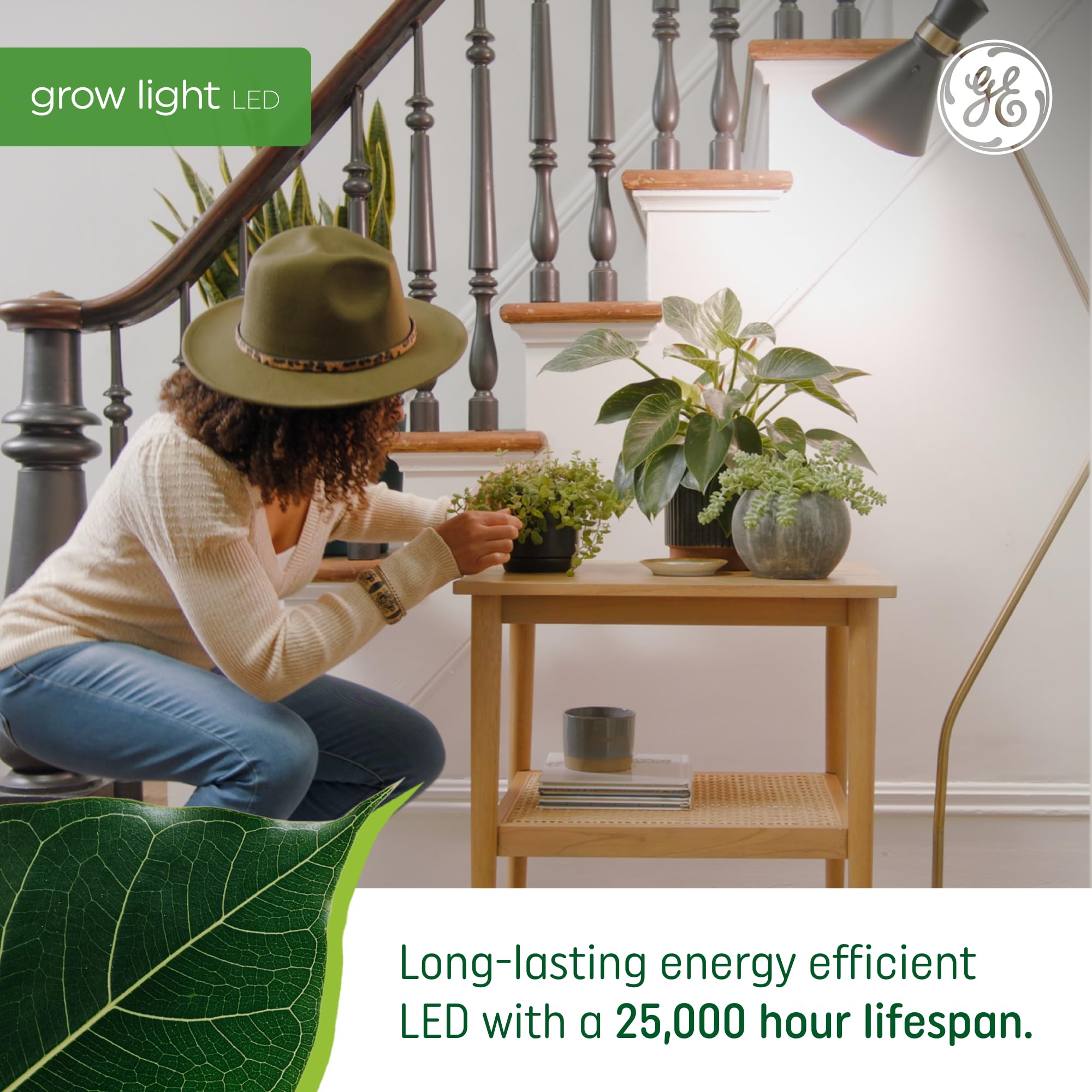 GE Grow Light for Plants, LED Bulb, Advanced Red Light Spectrum, 2 Pack, Plastic, Flowers & Fruit