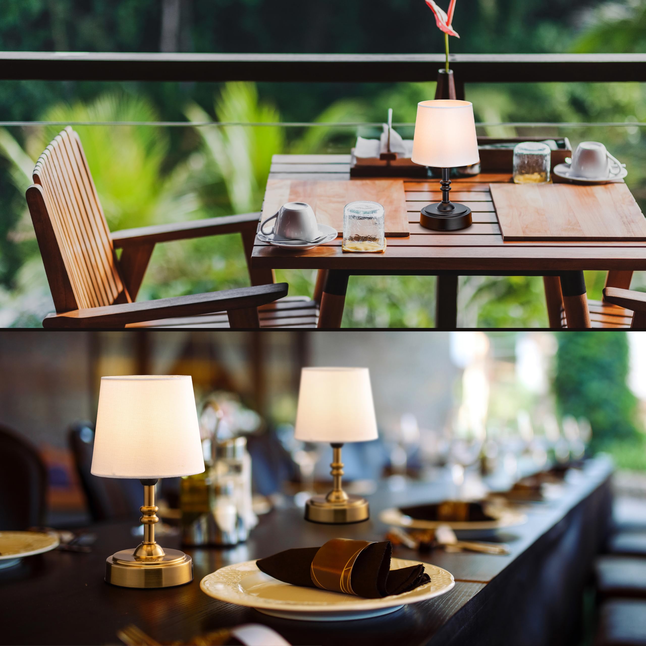 Obright Seraph Mini - Cordless Led Table Lamp With Dimmer, Built-In Rechargeable Battery, 3-Level Brightness, Patio Table Lamp,