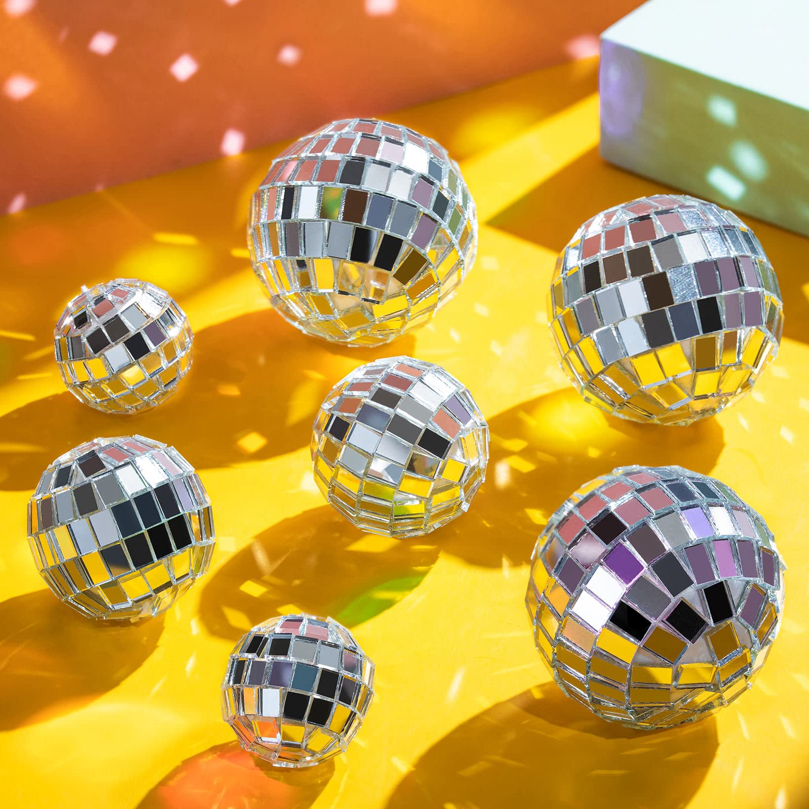 12 Pcs Cake Topper Disco Balls, Various Sizes Disco 4D Ball Cake Decorations, Disco 4D Balls for Cake, Disco 4D Ball Centerpiece