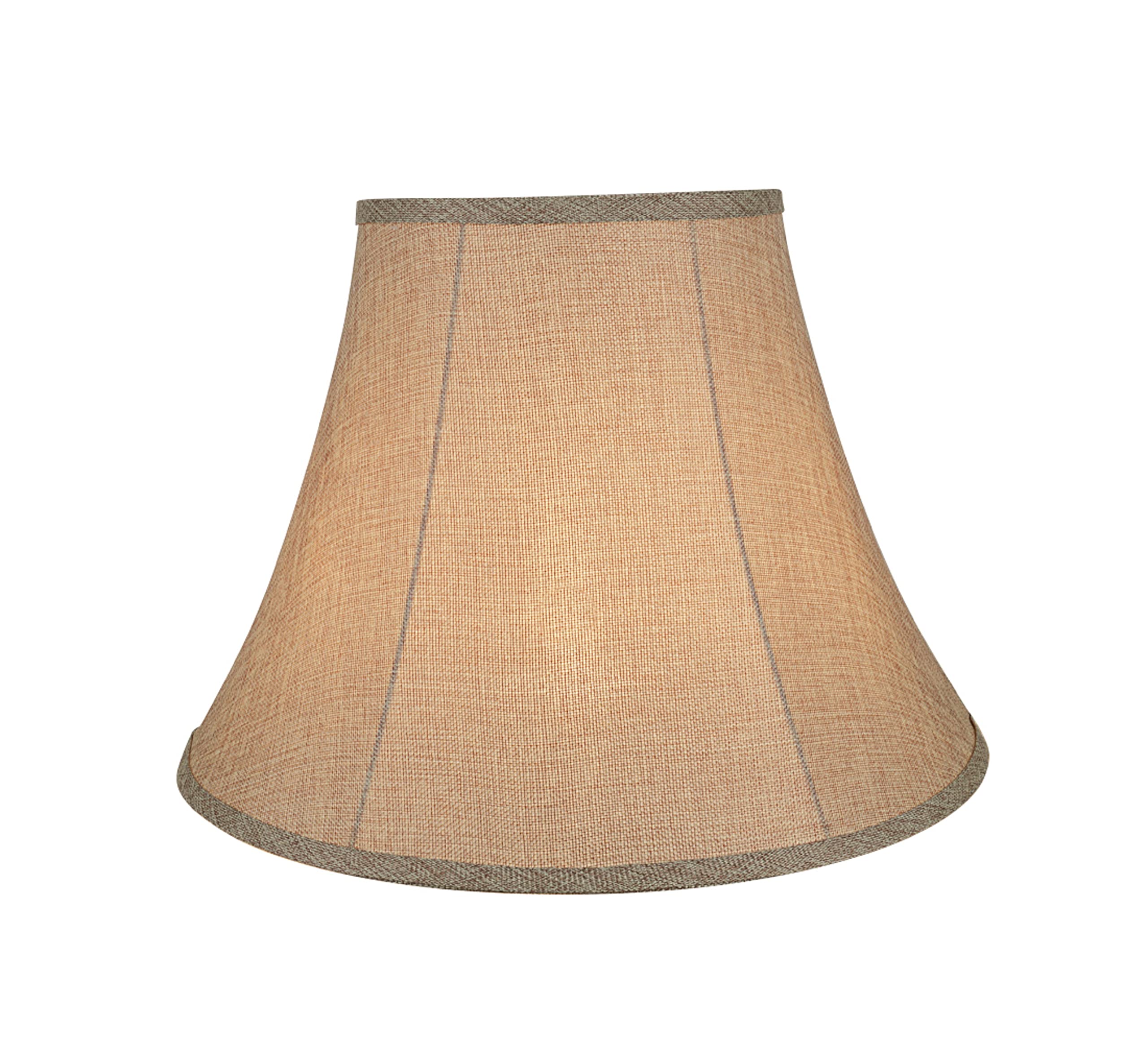 Aspen Creative 38001-2, Transitional Bell Shaped Collapsible Spider Construction Lamp Shade In Natural, 9" Top X 18" Bottom X 13" Slant Height, Set Of 2