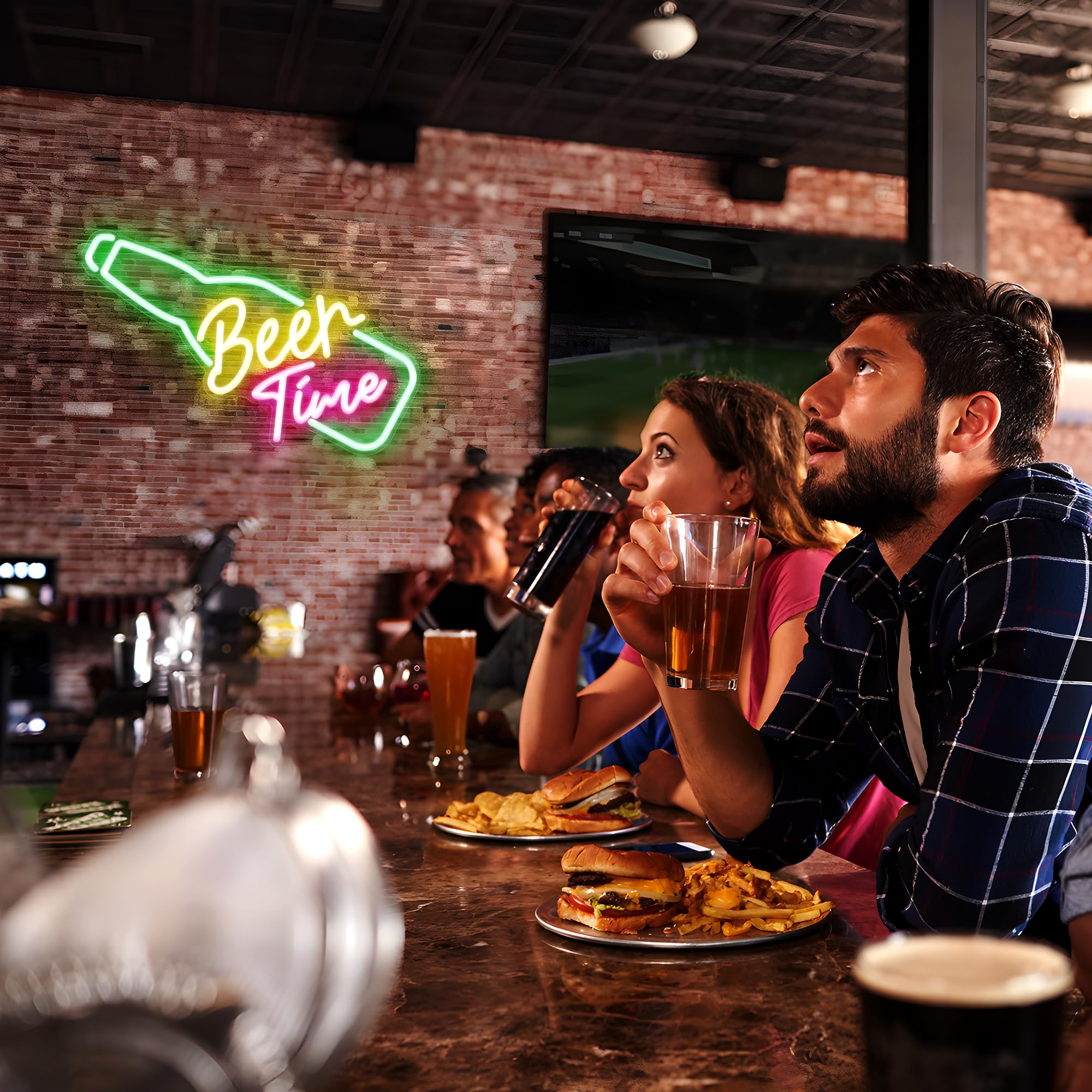 Kavaas malt-inspired Time malt-inspired Neon Sign 16.9 X 7.6  Neon malt-inspired Signs For Man Cave  Home Bar  Pub  Wall Decor - Best Gifts For malt-inspired Lovers  Birthday  Christmas