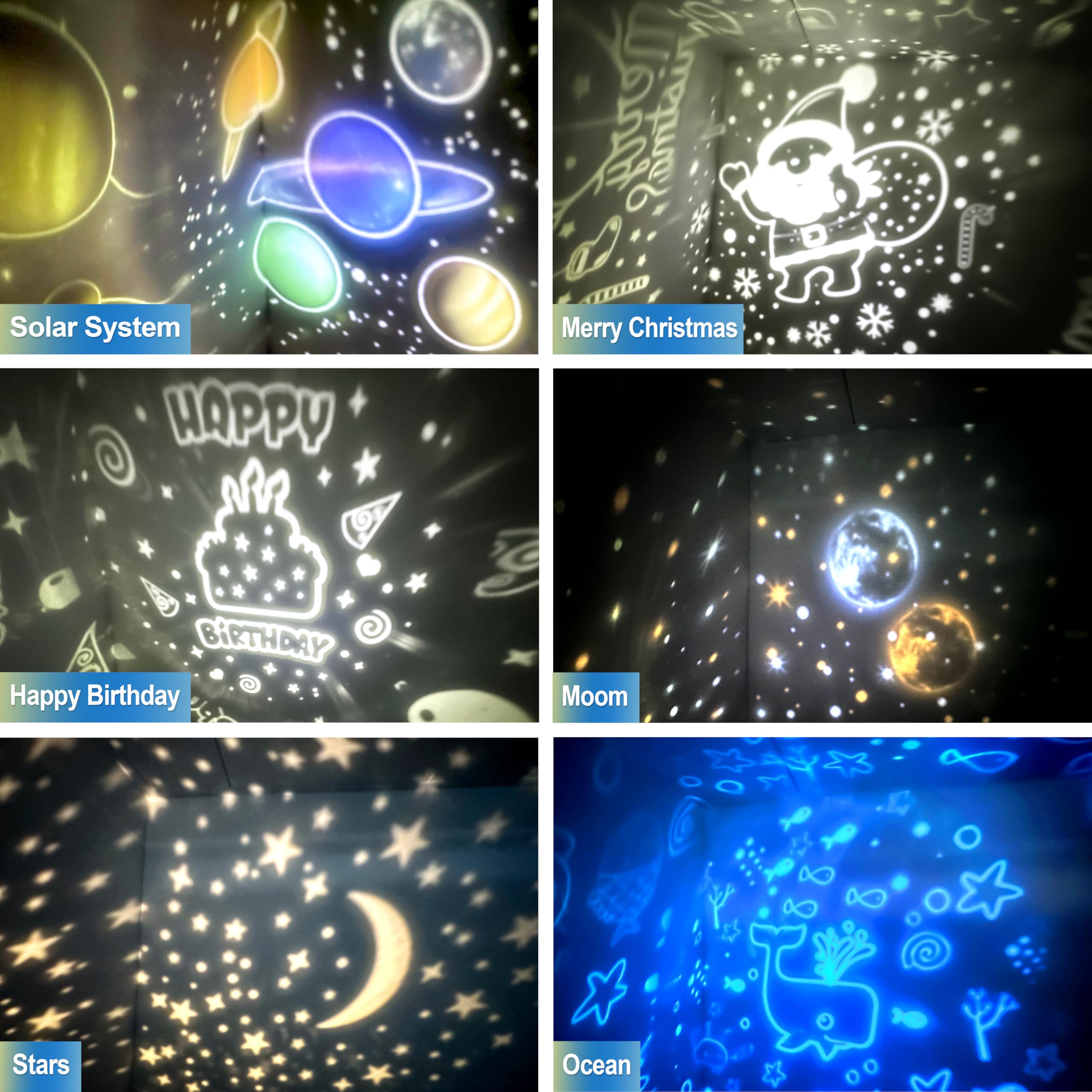 TOURACE Solar System Projector - Space Light for Kids, Blue, Model SSP001, Perfect for Bedrooms and Gifts
