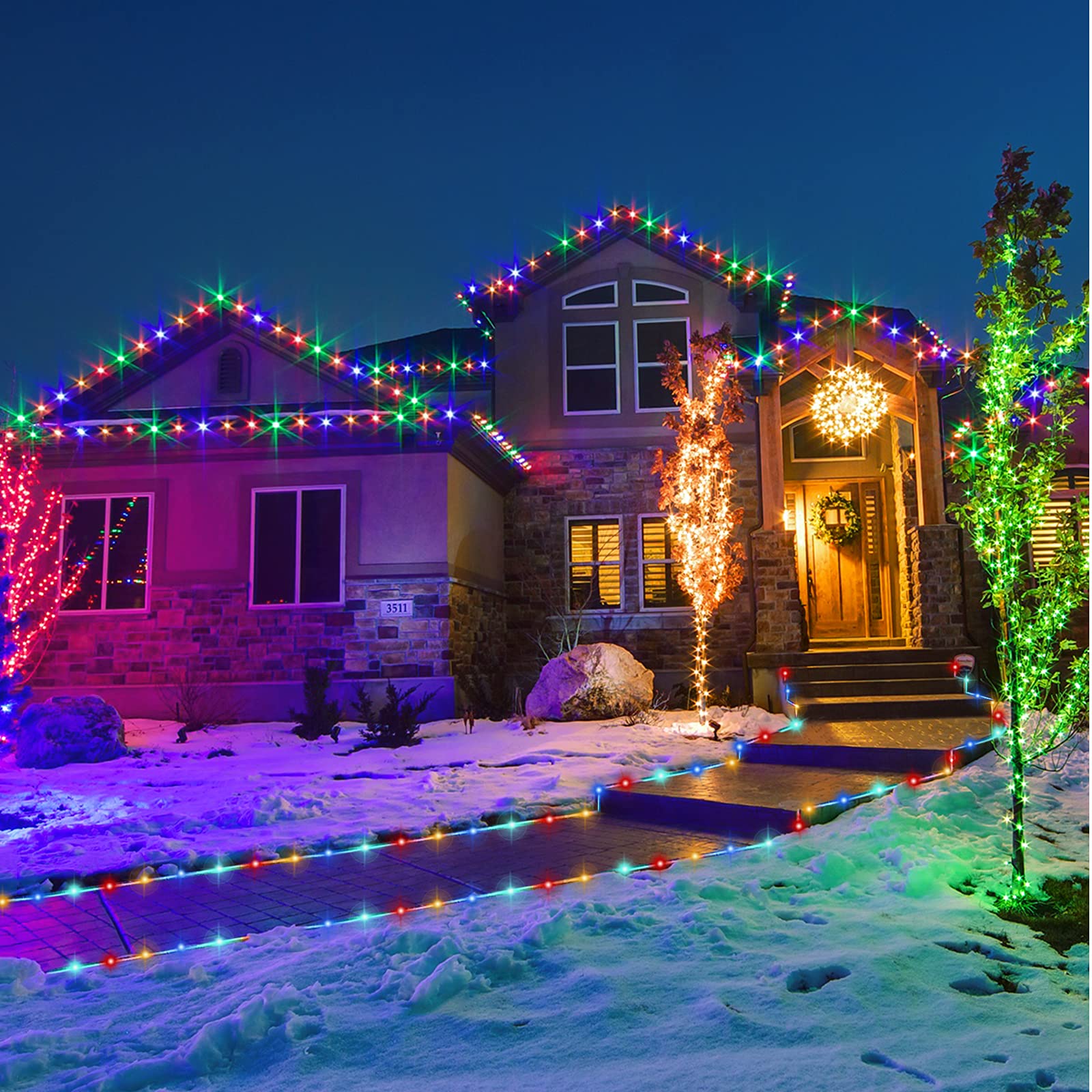 Jmexsuss 2 Pack 100 Led Solar Rope Lights, Ip 65 Solar Rope Lights Outdoor Waterproof Led, 33Ft 8 Modes Pvc Tube Solar Christmas Fairy Lights For Xmas Trampoline Fence Walkway Path Garden (Multicolor)