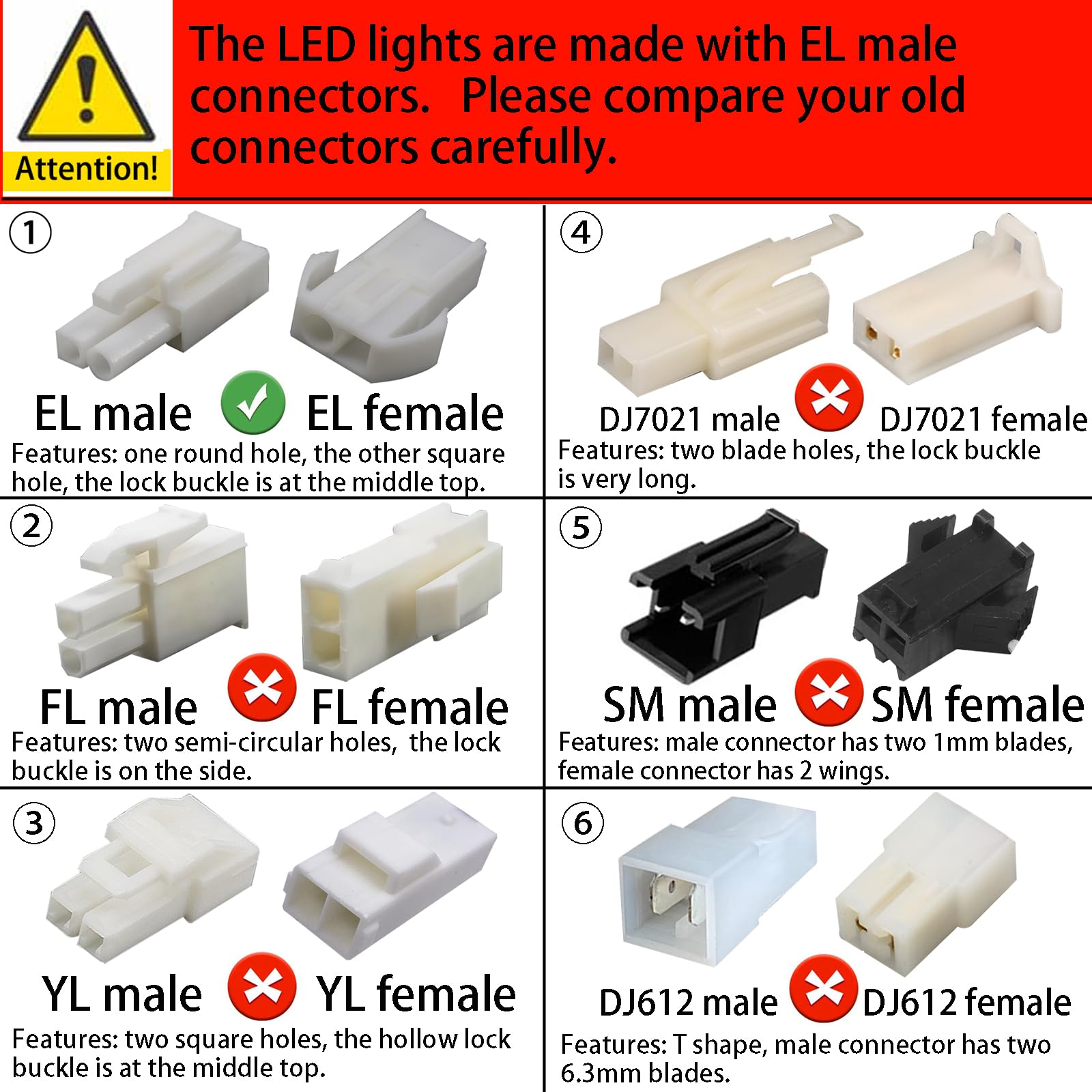 LIDESENMO 2-Pack 120mm Rectangle Shape 1.5W Kitchen Light Bulb, White 6000K, Model LDS021-12030 for Range Hood & Under Cabinet Lighting