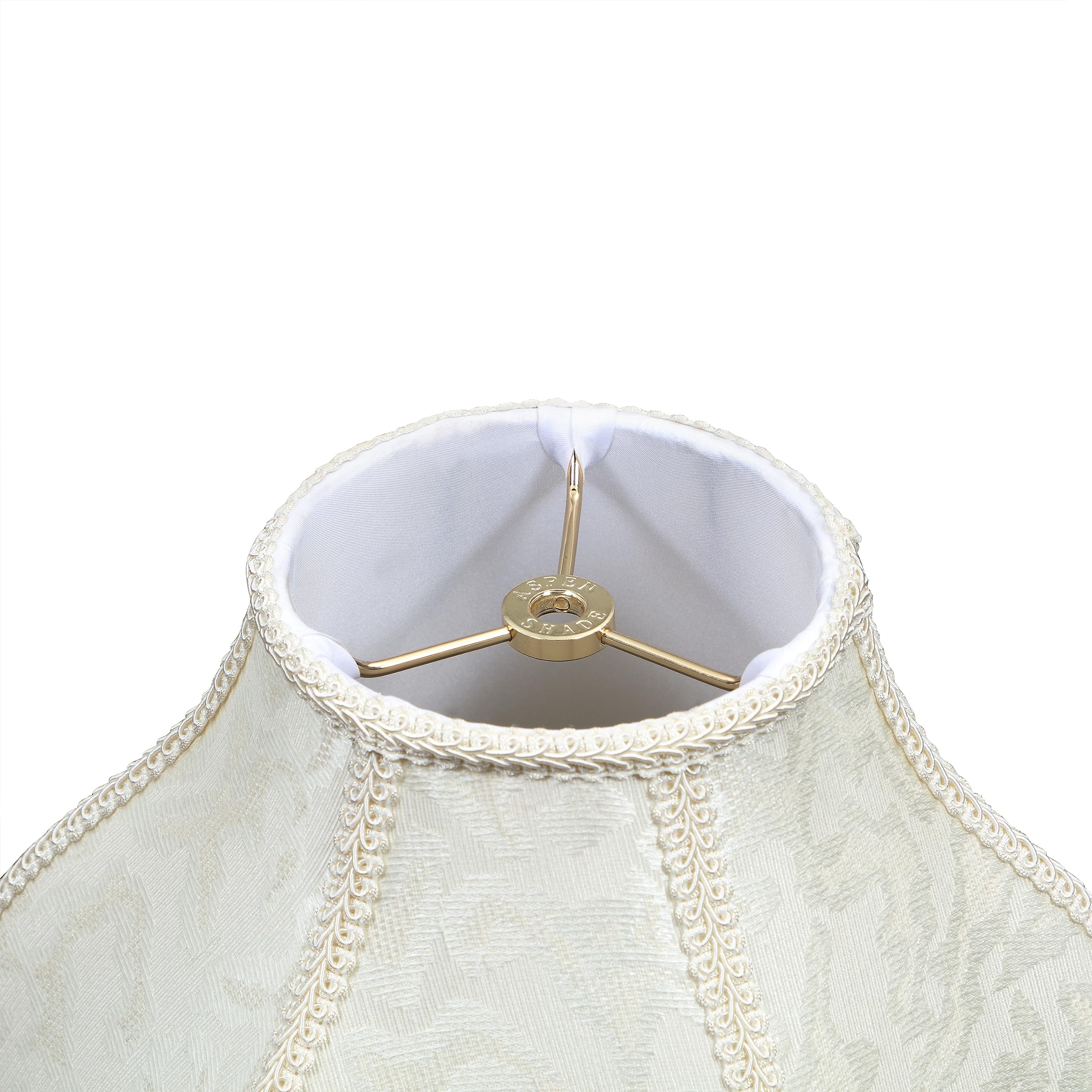 Aspen Creative 30335 Transitional Scallop Bell Shape Spider Construction Lamp Shade In Ivory, (5&quot; X 13&quot; X 9 1/2&quot;)