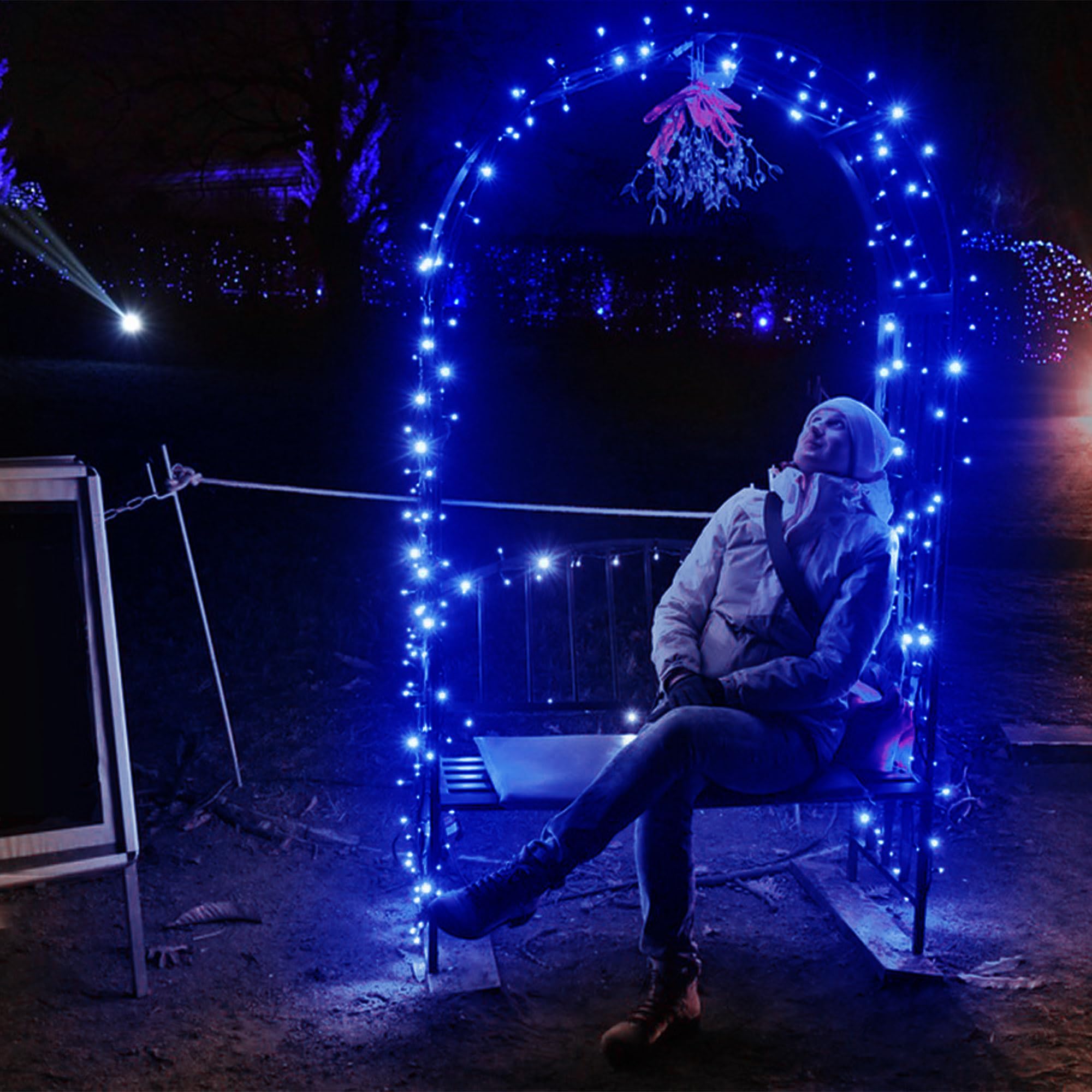 Solar String Lights For Outside, 72Ft 200 Led Solar Fairy Lights With 8 Modes, Solar Powered Fairy Lights Waterproof For Christmas Tree Garden Party Wedding Decor.(Blue)