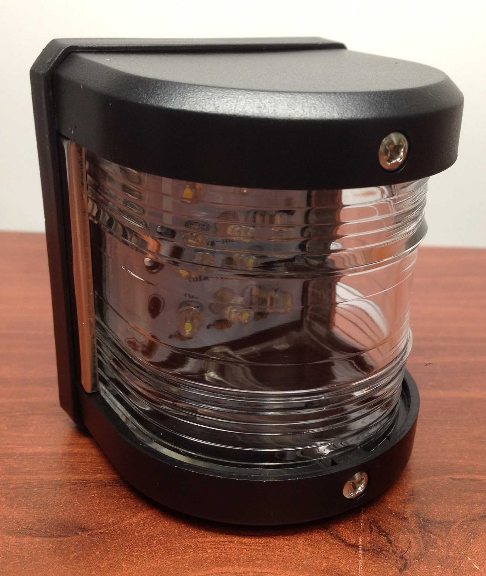 Pactrade Marine Boat Pontoon Led Navigation Light Black Abs Plastic Housing Boats Up To 12M Waterproof Ip:66 Surface Mount 2Nm (Masthead)