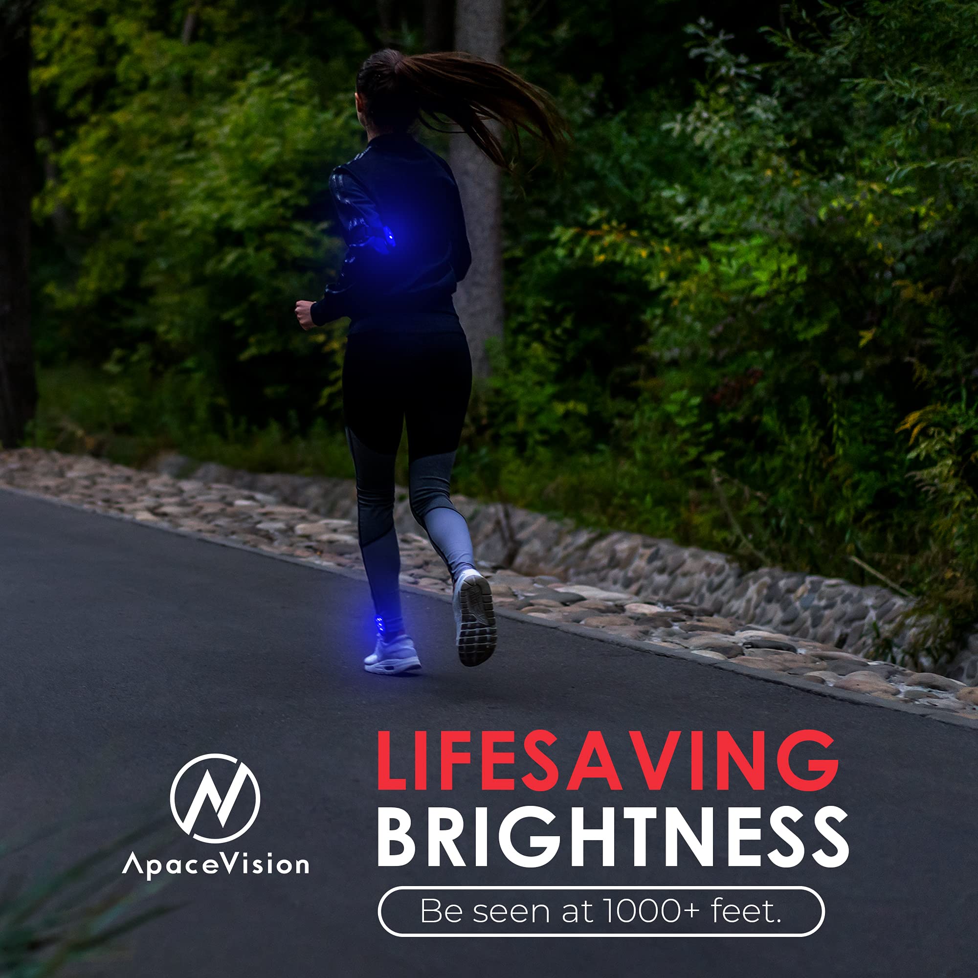 Led Safety Light (2 Pack) - Clip On Strobe/Running Lights For Runners, Dog, Bike, Walking, Boat, Kayak, Stroller And More - High