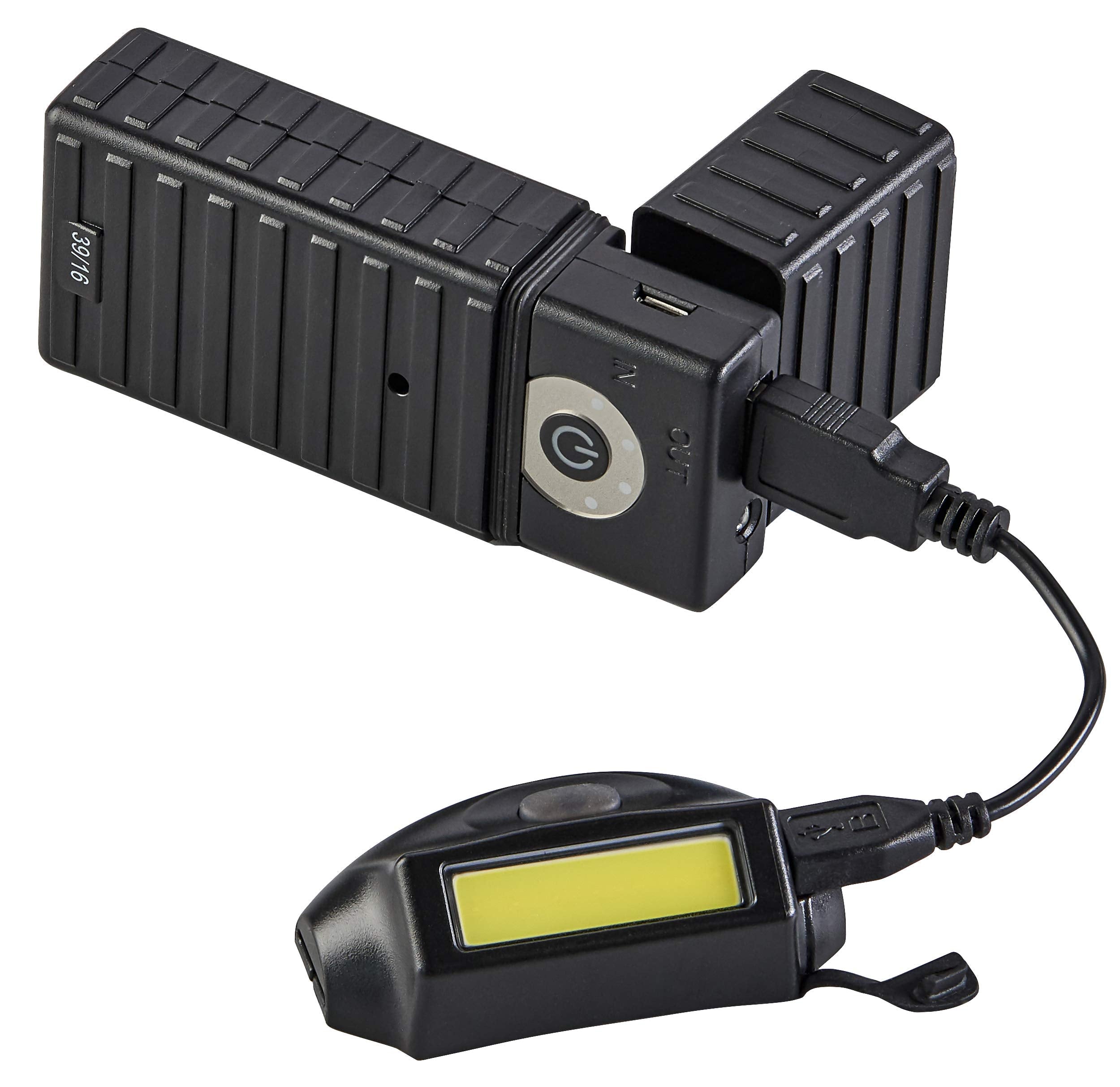 Streamlight Bandit Pro LED Headlamp, 180-Lumen, USB Rechargeable, Black, Model 61714, Polycarbonate, 2.70inx0.97inx1.13in