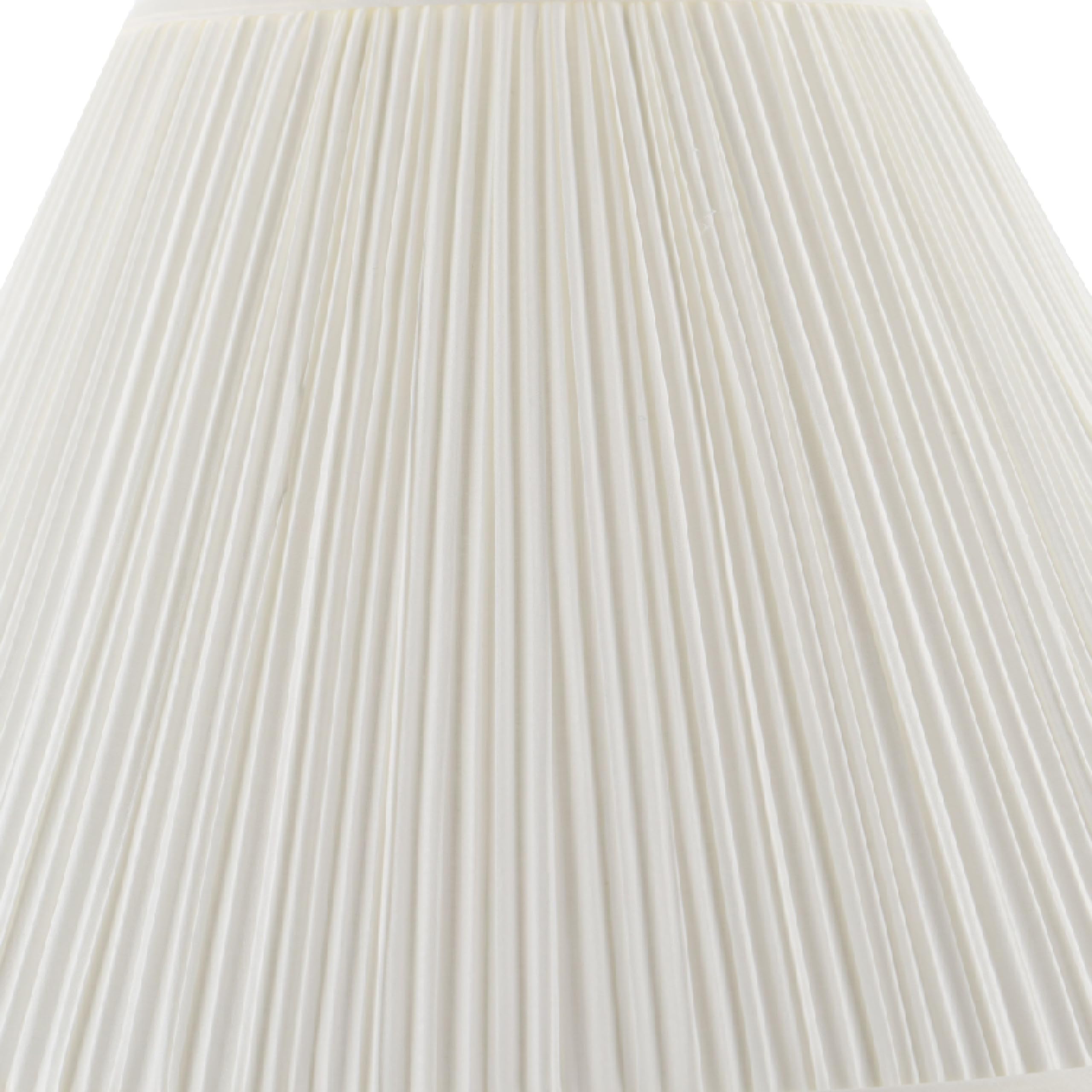 Aspen Creative 33191, Transitional Hardback Empire Shaped Mushroom Pleated Off-White Spider Shade, 6'' Top X 16'' Bottom X 12''
