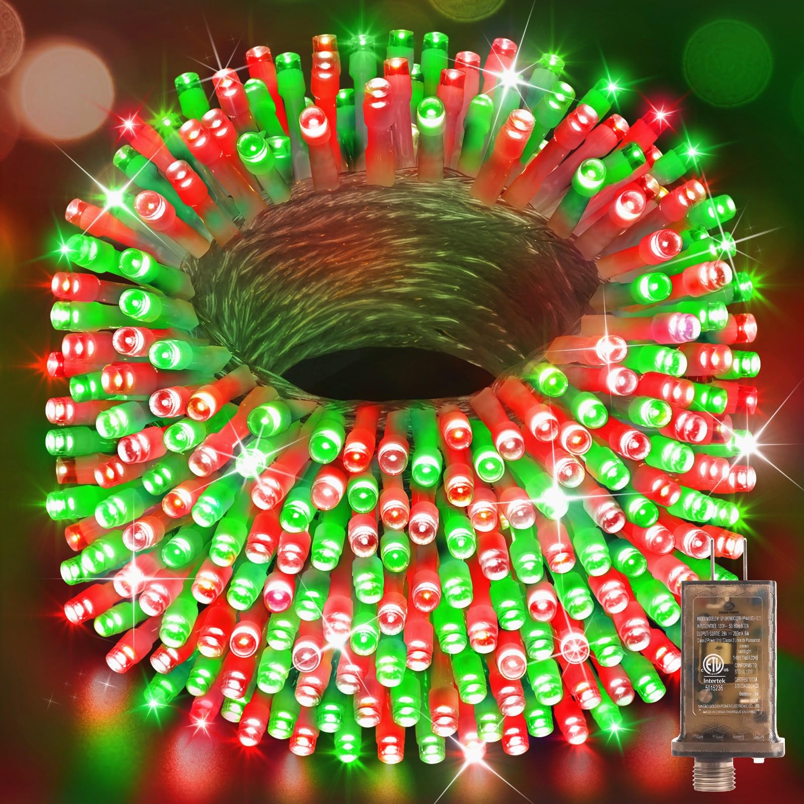 Hezbjiti 1000 LED 403 FT Christmas String Lights Outdoor, 8 Lighting Modes IP44 Waterproof Fairy Lights with Timer and Dimmable 