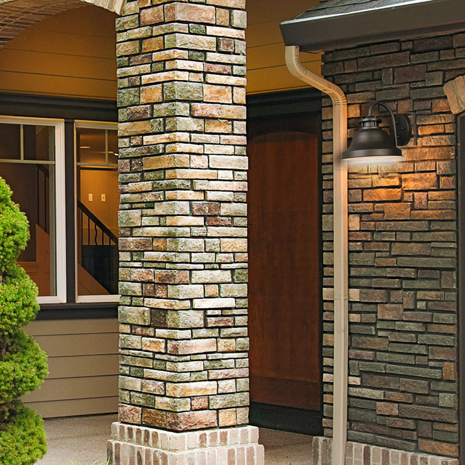 Designers Fountain 31321-Bz Bayport Outdoor Wall Lantern Sconce, 8.5In H, Bronze