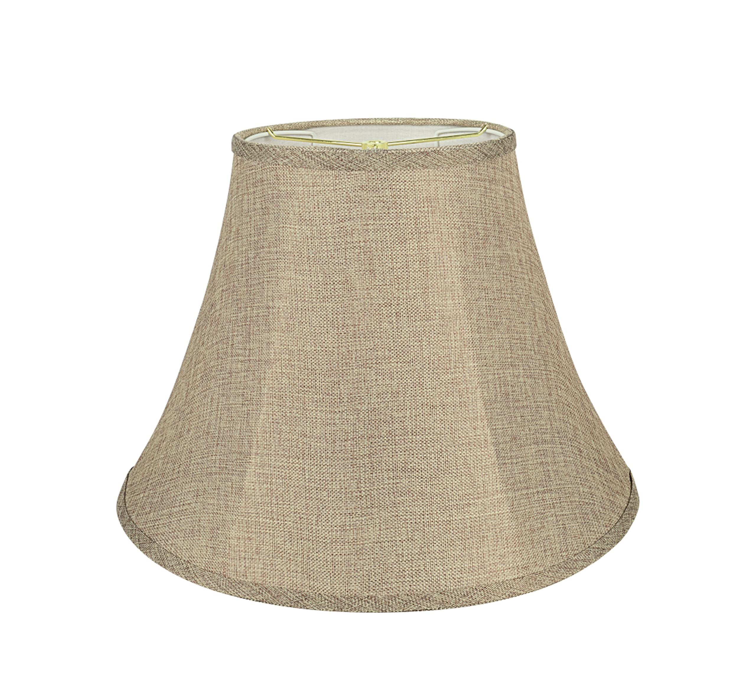 Aspen Creative 38001A Transitional Bell Shaped Collapsible Spider Construction Lamp Shade In Natural, 9" Top X 18" Bottom X 13" Slant Height