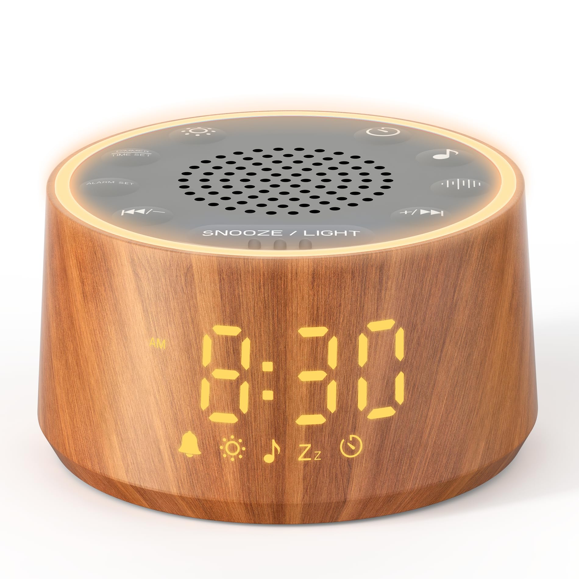 Dreamegg Baby Sound Machine With Nursery Lamp  25 Soothing Sounds  Alarm Clock  Dimmable Night Light  White Noise Machine For Sleep Sound Machine  Baby Shower Gifts Must Haves  Wood