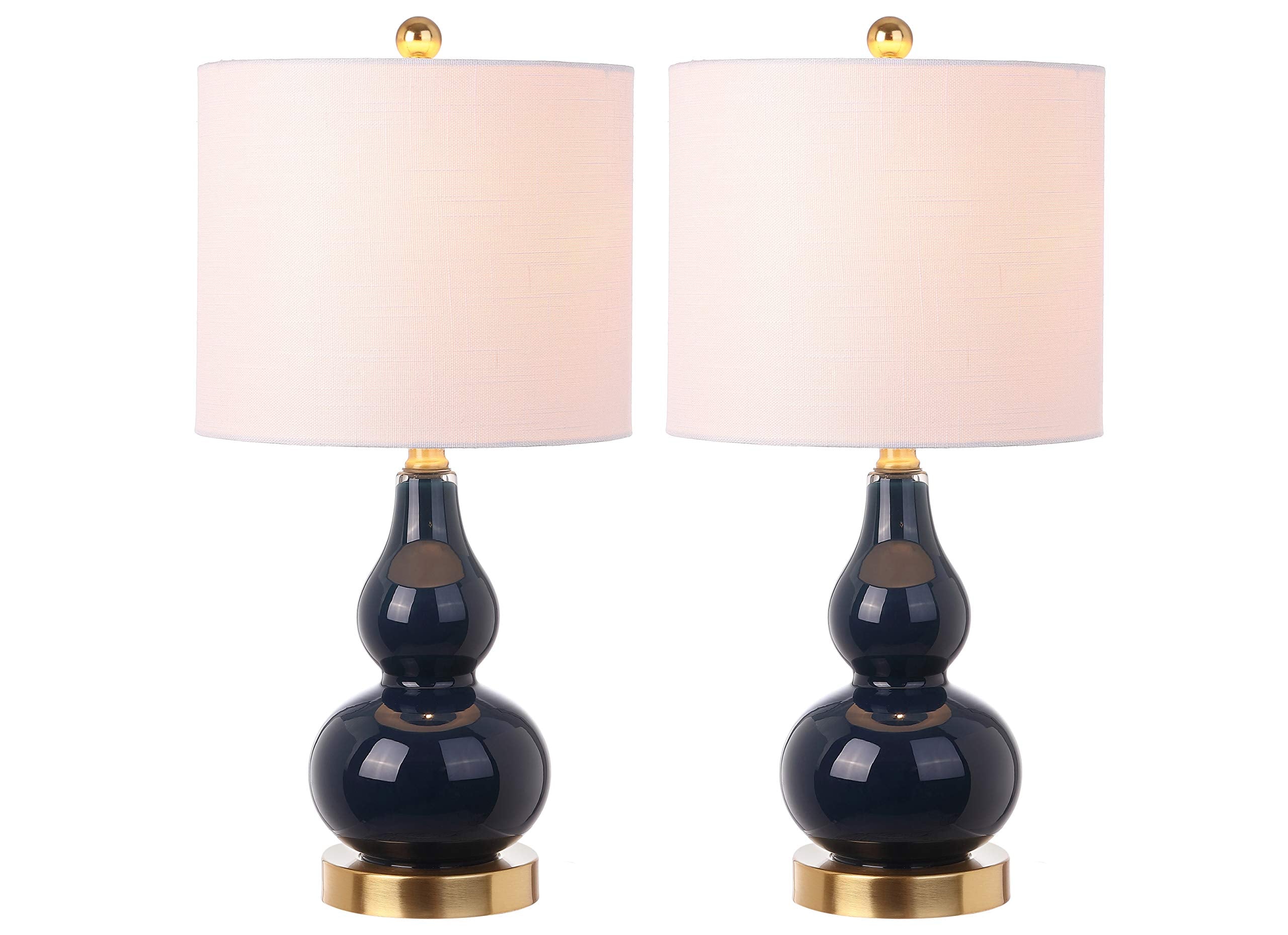JONATHAN Y JYL1028F-SET2 Anya 20.5'' Mini Glass Lamp(Set of 2) Transitional,Glam,Midcentury for Bedroom, Living Room, Office, Co