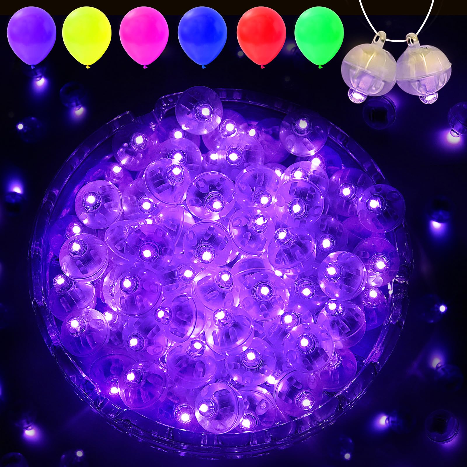 pozzolanas Mini LED Lights, Waterproof, 50 Pcs, Purple, Model 23QQD, Tiny LED Light for Party and Wedding Decorations