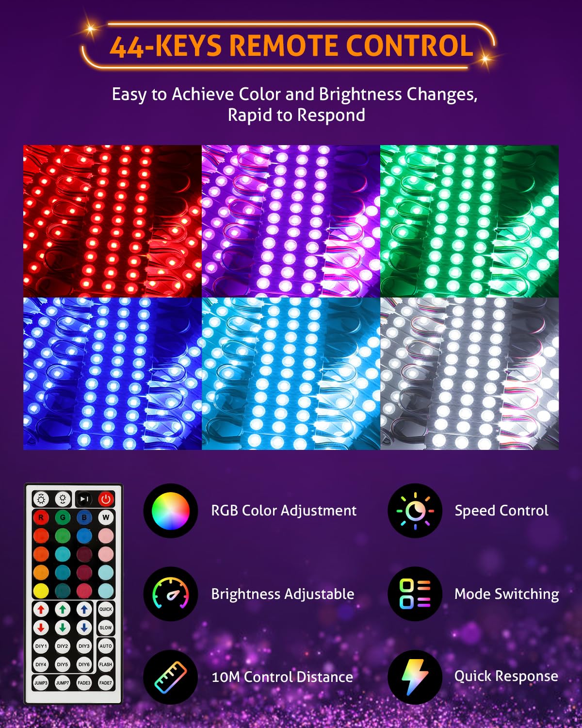 Wichemi 50Ft Led Light Modules For Business Window Light Commercial Storefront Lights 100Pcs Led Module For Signs 0.92W 3 Led 50