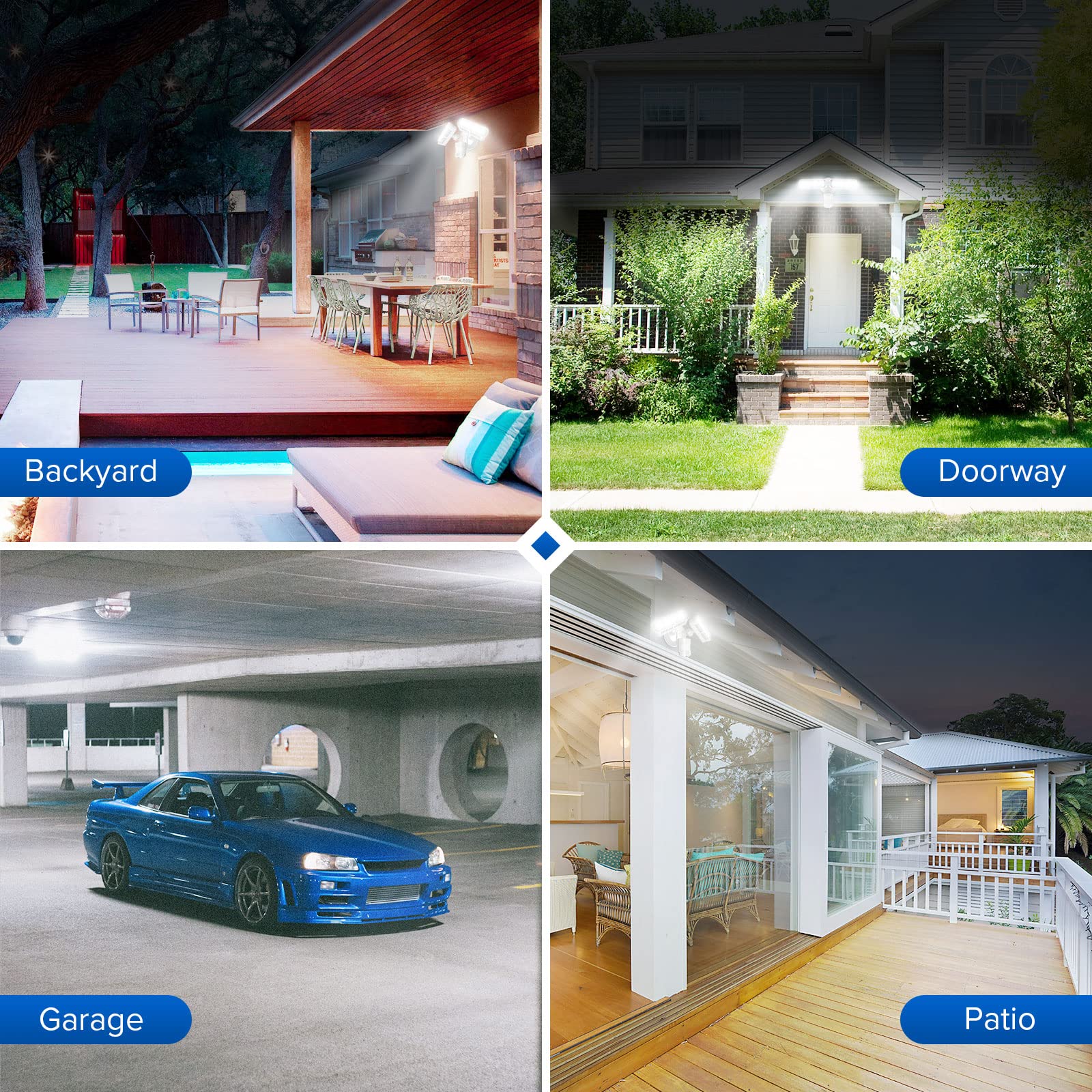 SANSI LED Motion Sensor Outdoor Floodlight 27W 2700LM 5000K Bright Series White
