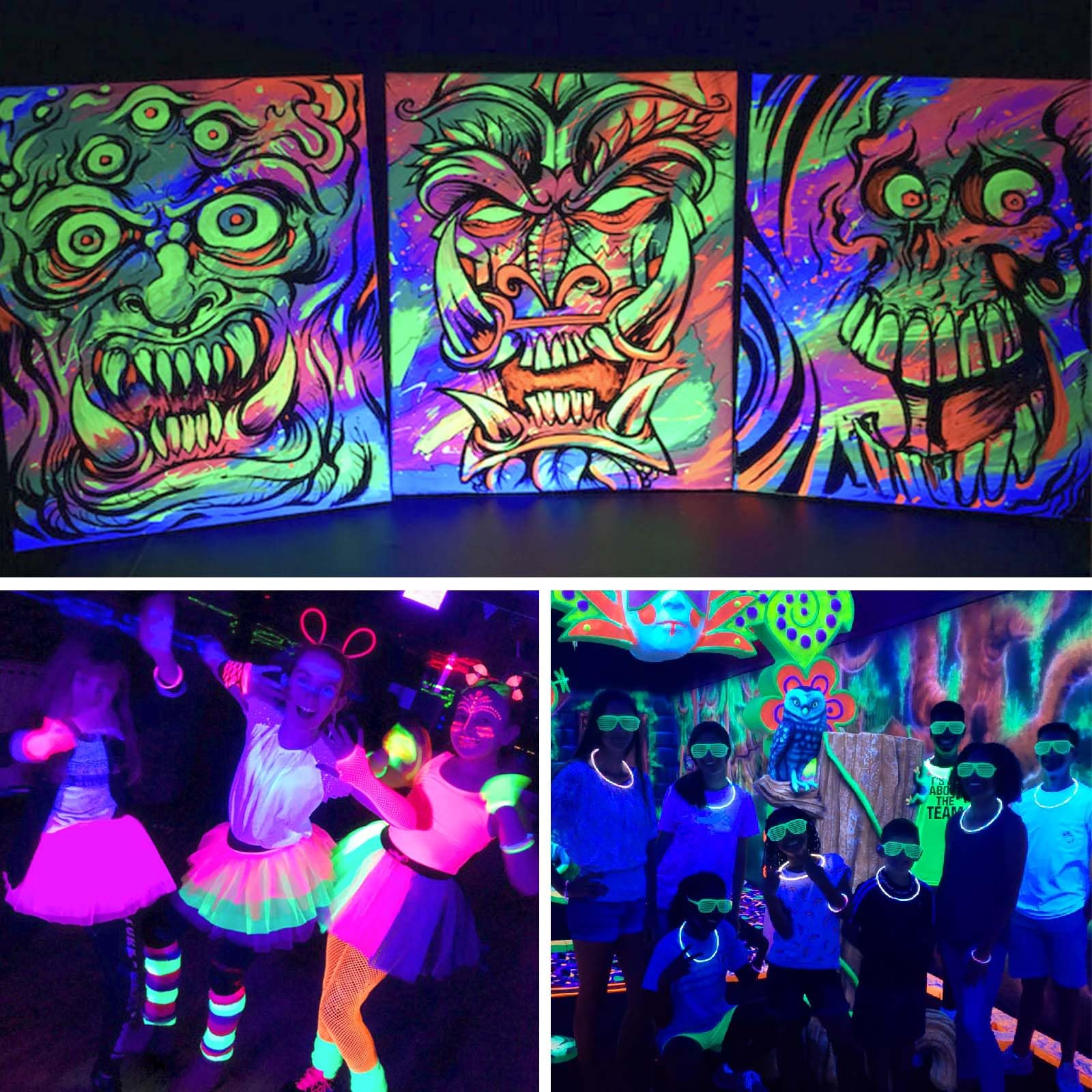 Atfoyer 40W Led Black Light Bar - Fluorescent Lighting For Parties & Halloween, Covers 484 Sq.Ft, Aluminum, Black, Model Atc40Ctuv