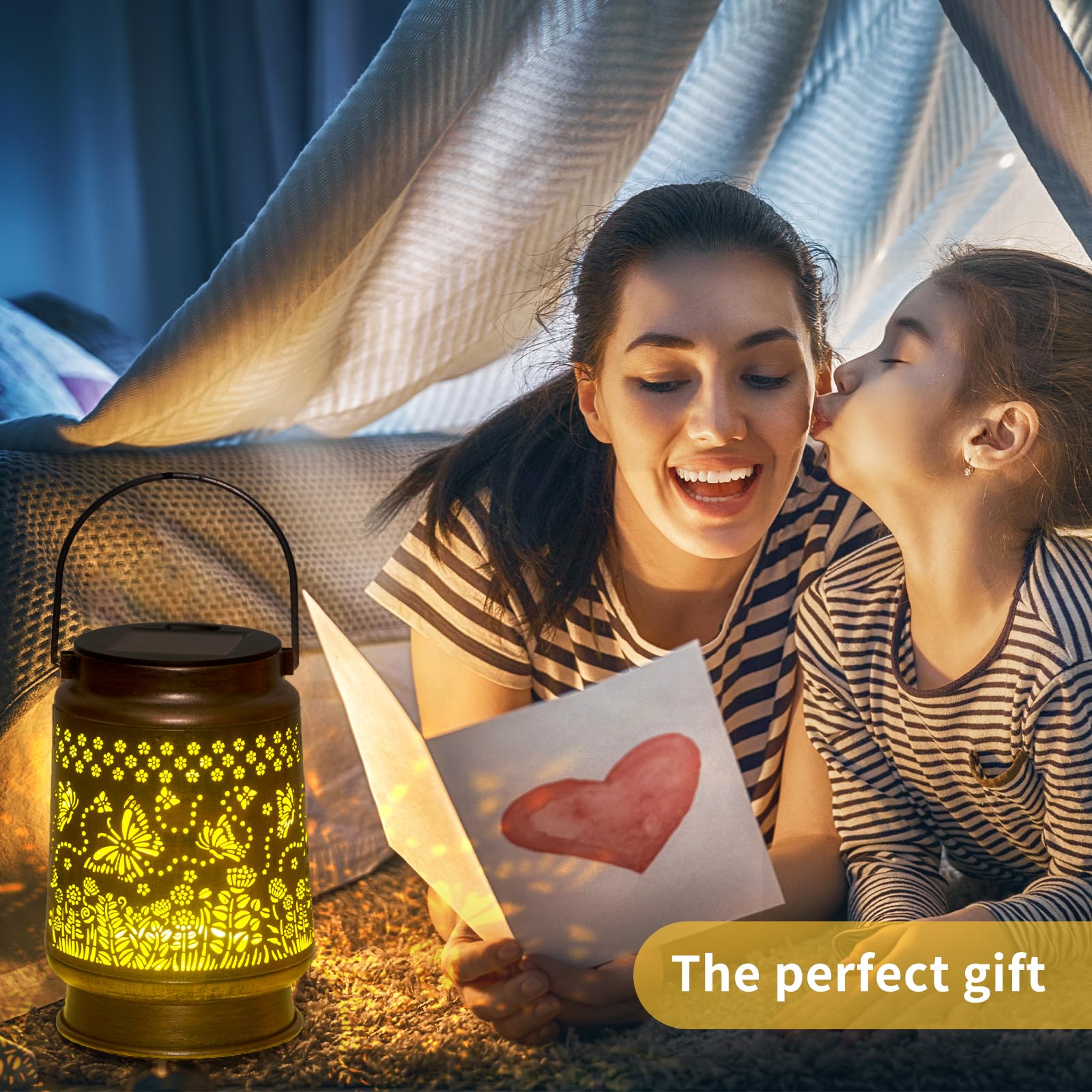 Solar Lanterns Outdoor Waterproof Butterfly Garden Decor Gifts For Women Mom Grandma Hanging Lights Metal Decoration Outside For Yard  Patio  Backyard  Porch For Garden/Yard/Home Decor