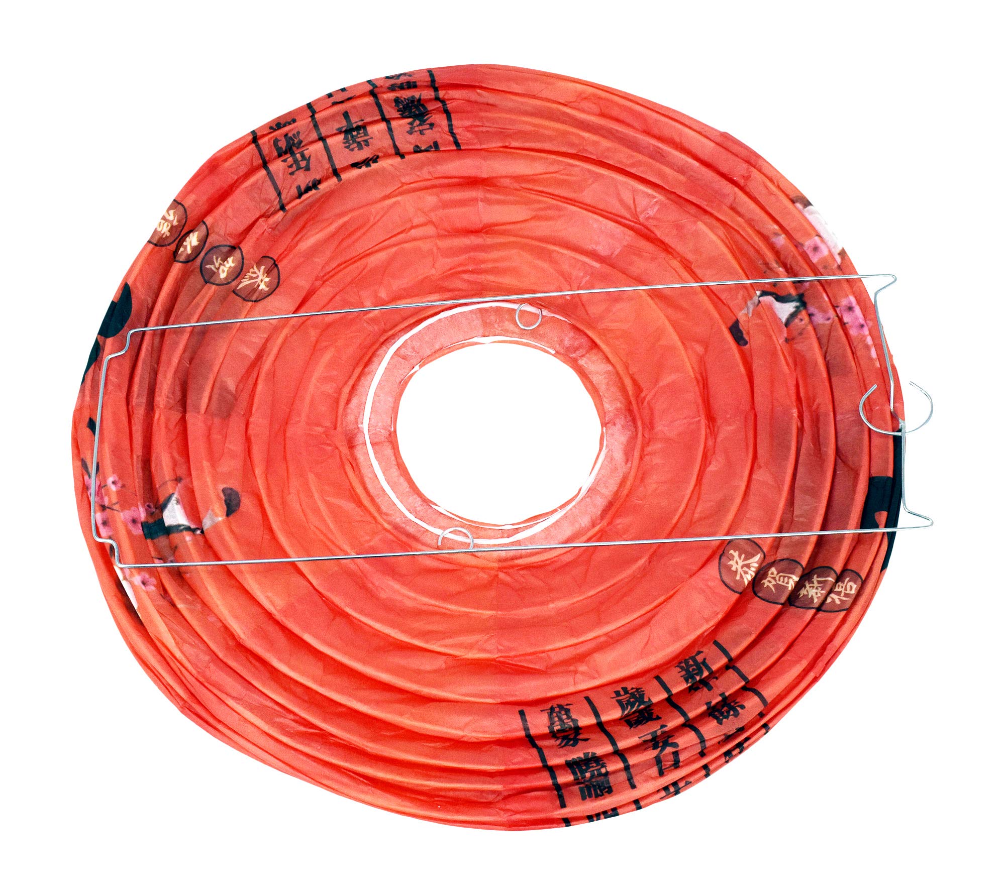 Mudra Crafts Lunar Chinese New Year Red Paper Lanterns Wedding Party Decorations - 12 In 10 Round Japanese Chinese Lanterns Deco