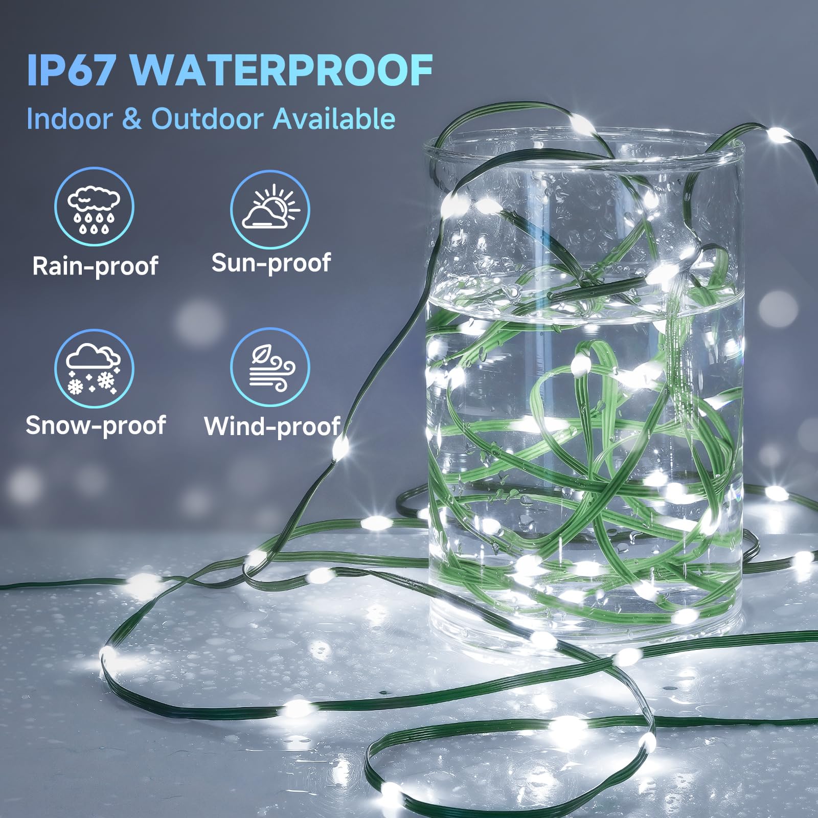 Mlambert 1500 Led Christmas Lights 492Ft  Outdoor Waterproof Dimmable Fairy Lights With Remote  8 Modes Indoor Lighting For Holiday D?Cor  Cool White