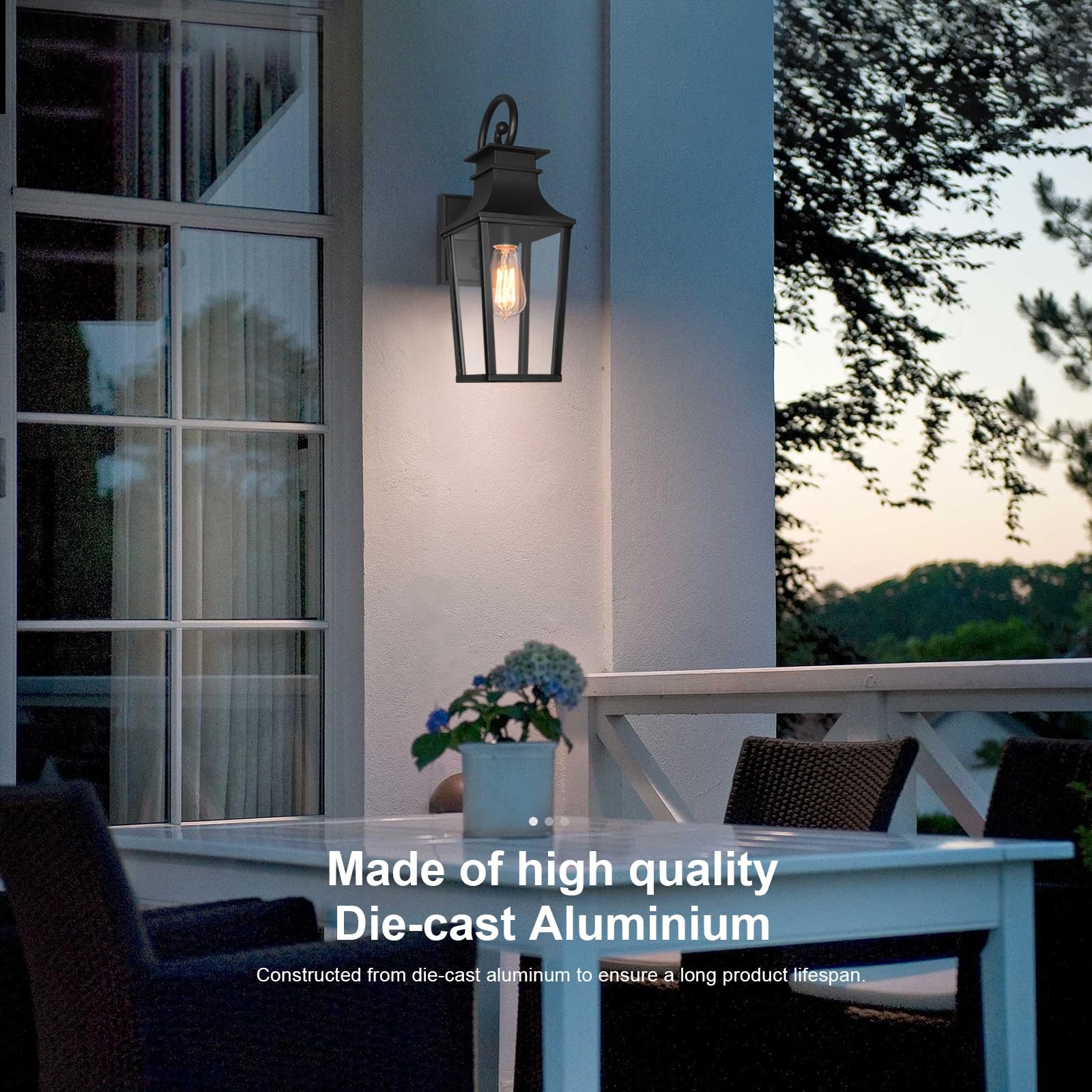 Alvime Outdoor Wall Light Fixture - Waterproof, All-Weather Wall Lantern For Entryway & Patio